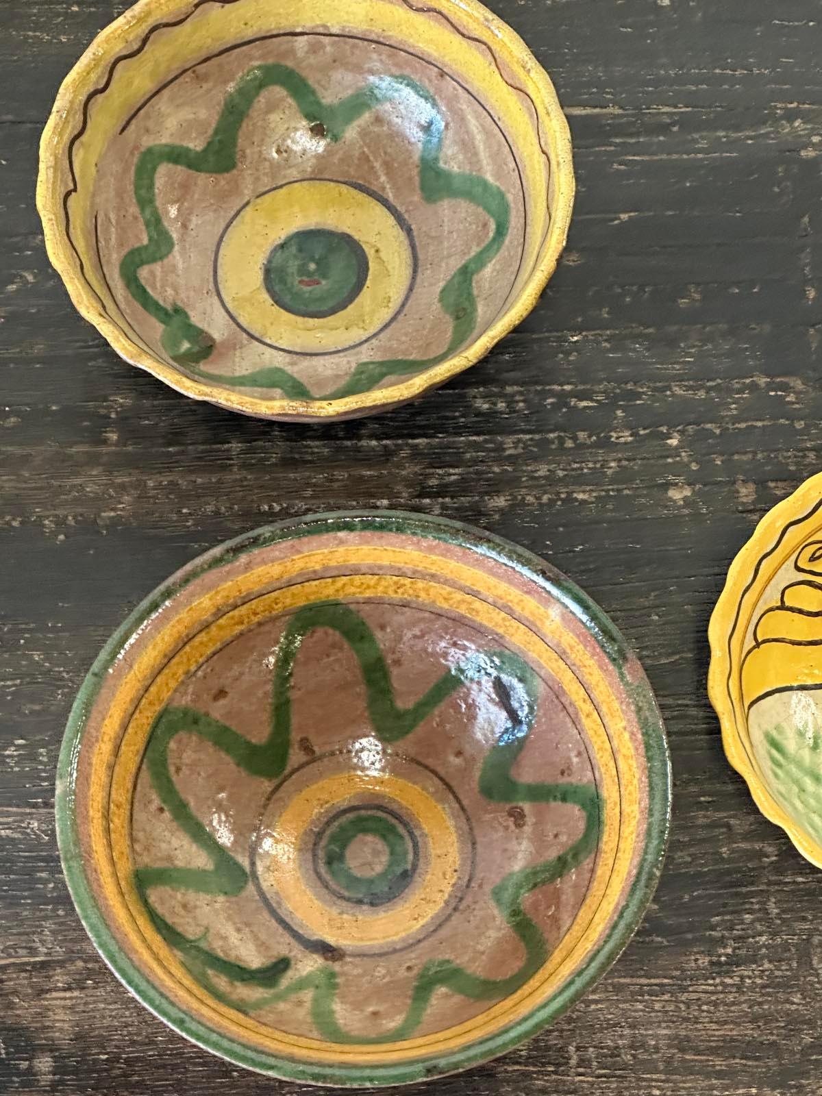 Spanish Colonial Antique Guatemalan Majolica Bowls For Sale