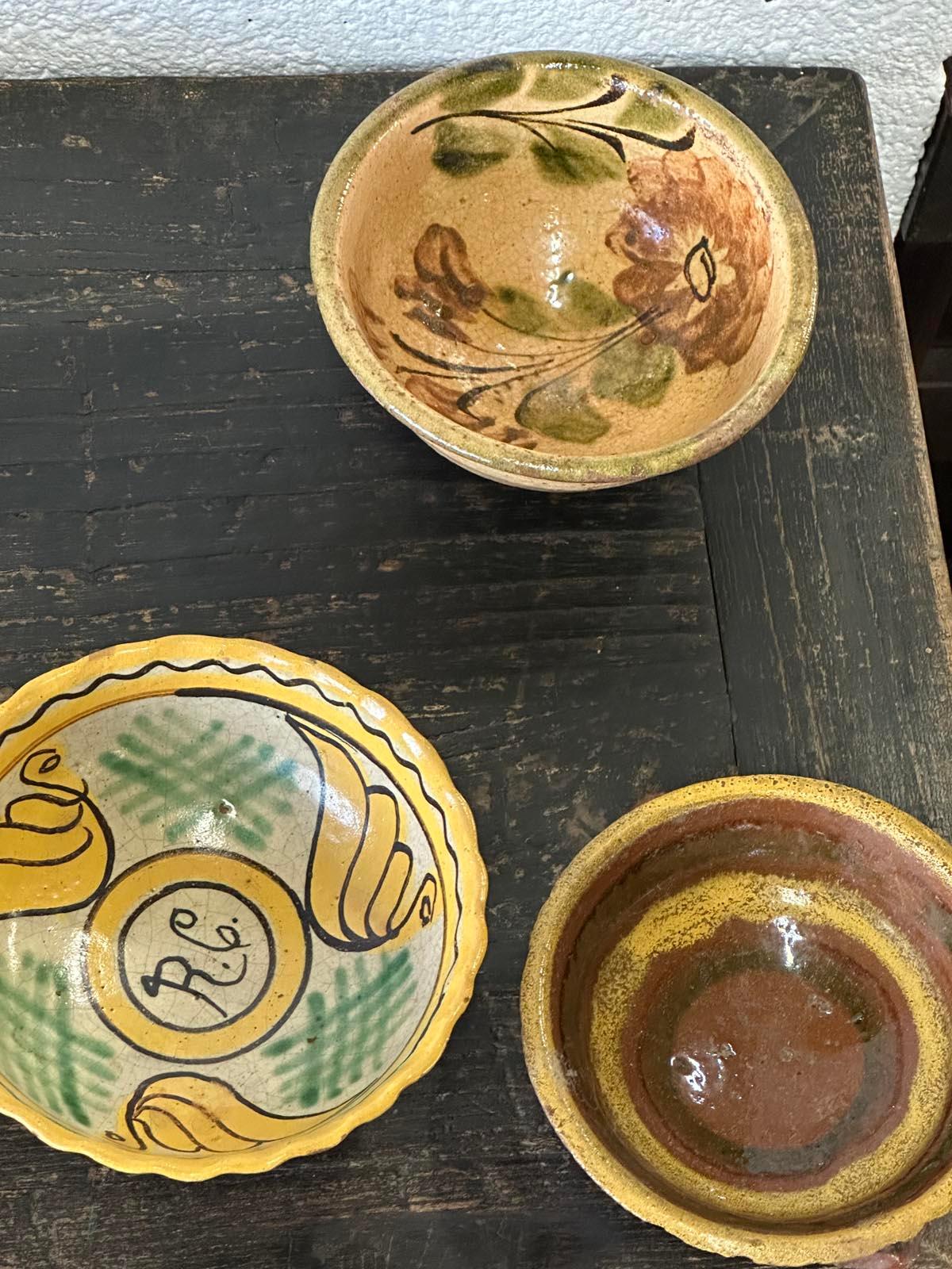 20th Century Antique Guatemalan Majolica Bowls For Sale