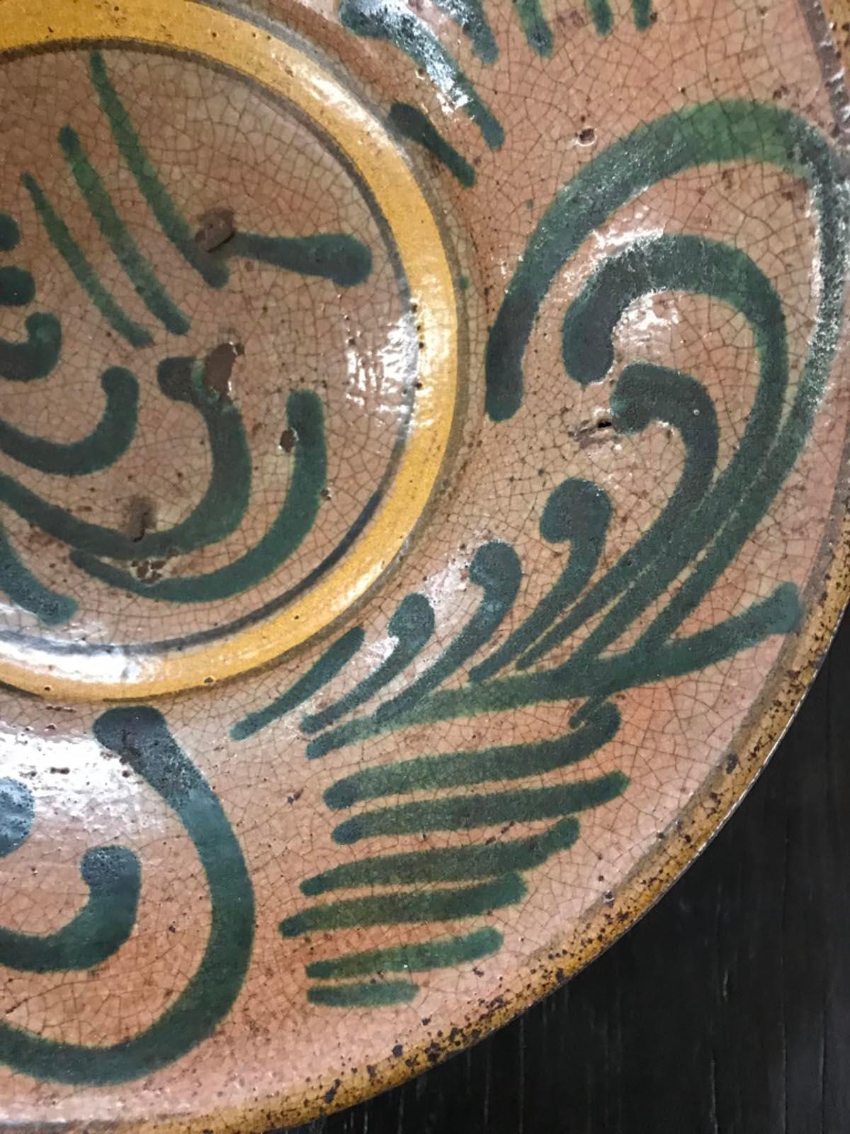 20th Century Antique Guatemalan Majolica Ceramic Plate