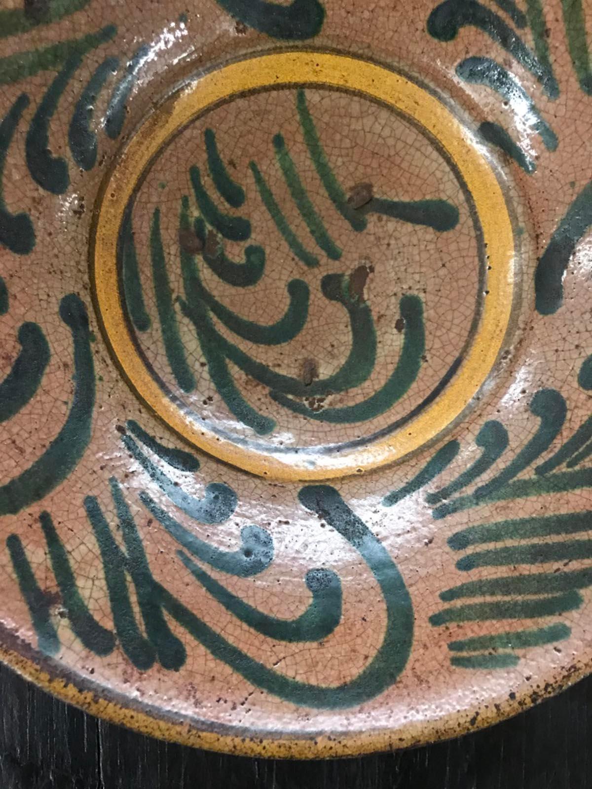 Antique Guatemalan Majolica Ceramic Plate 1