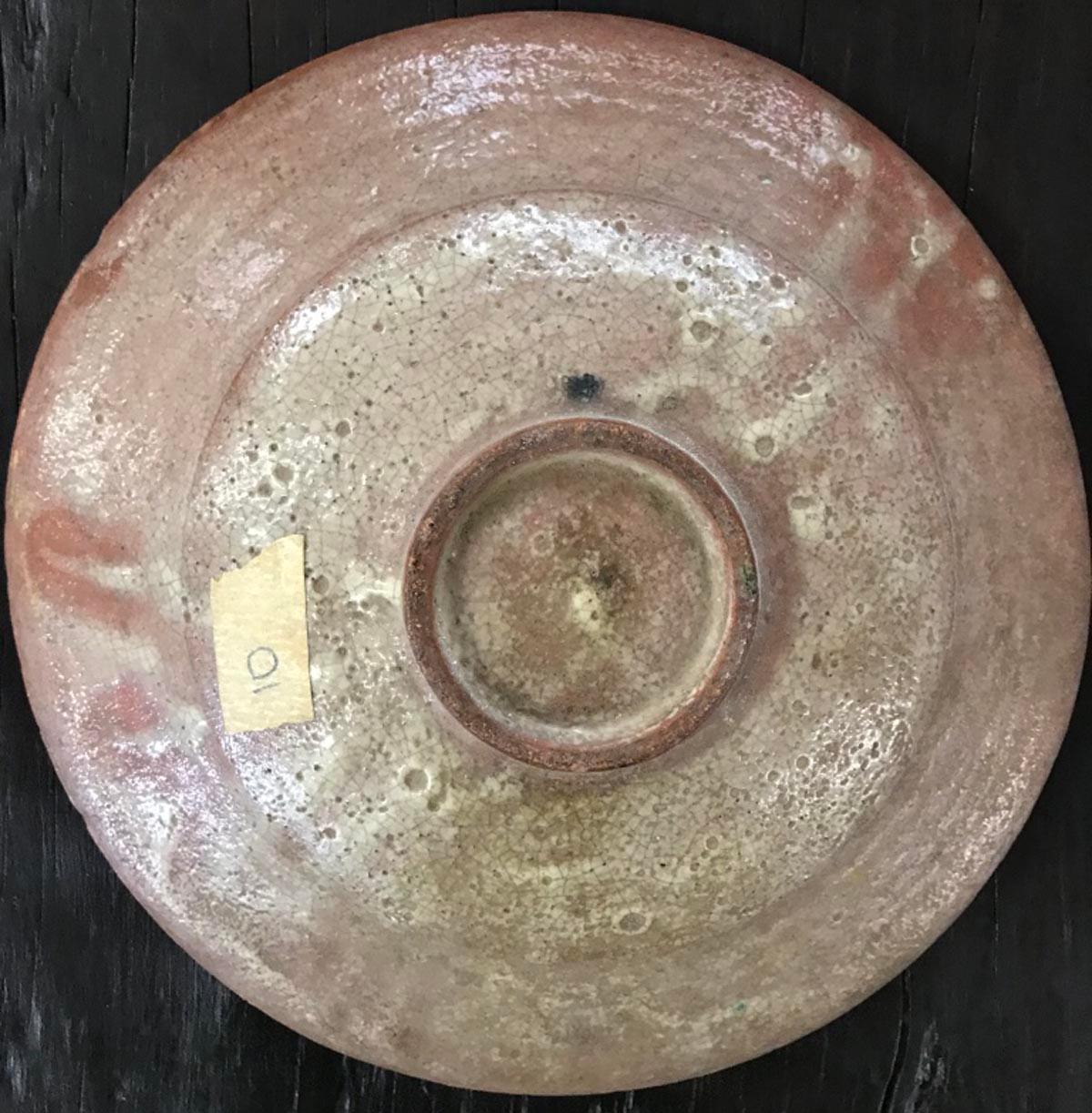 Antique Guatemalan Majolica Ceramic Plate Four Leaves 3