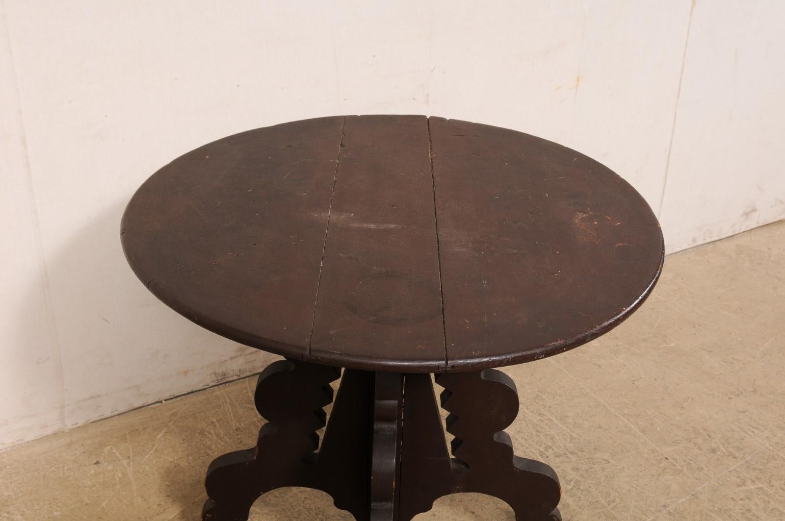 Antike Guéridon skurril geschnitzt-Holz-Tabelle, 34