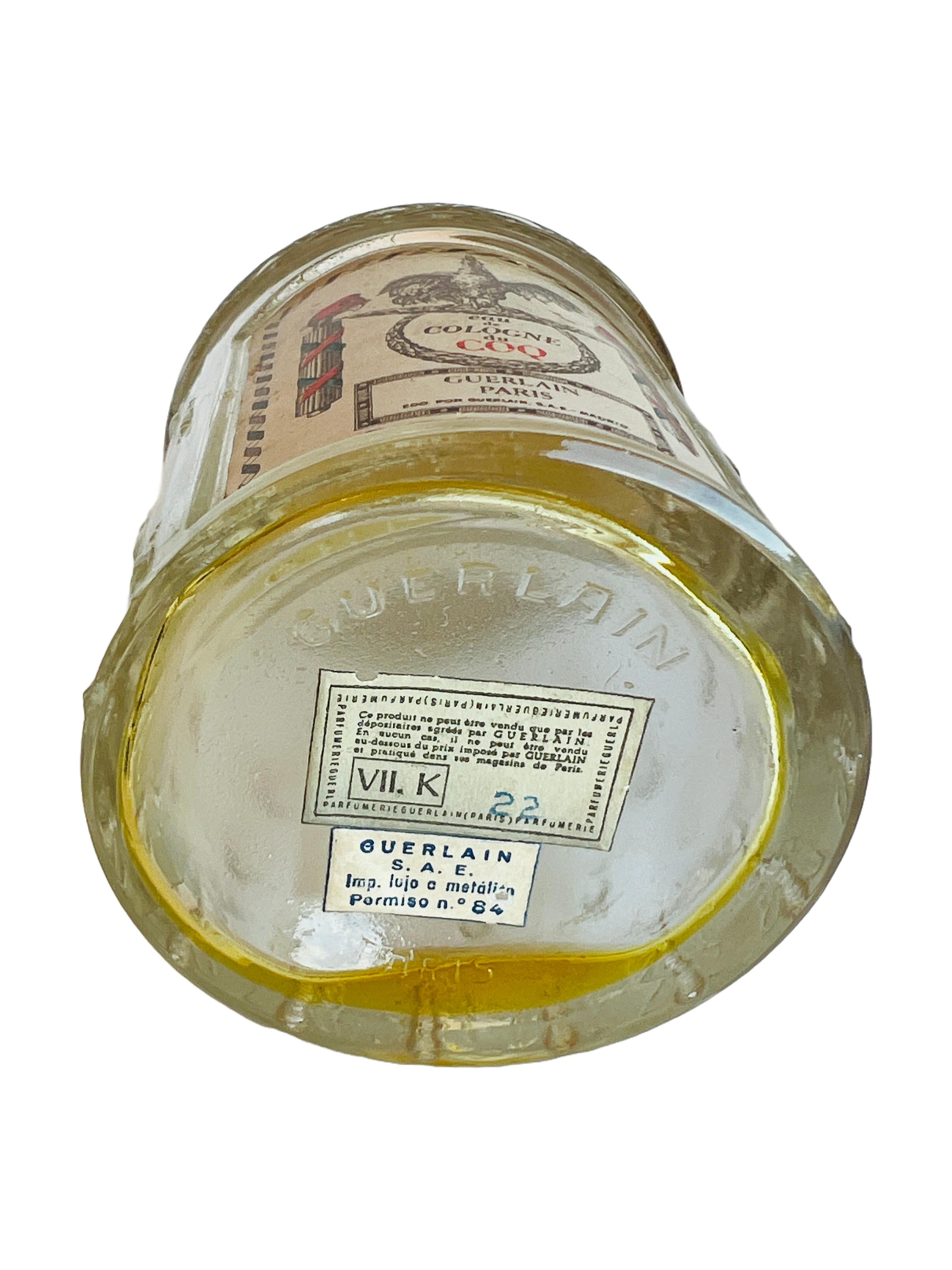 Art nouveau Antique Guerlain Paris COQ Cologne French Perfume Bee Bottle tout bouchon en verre en vente