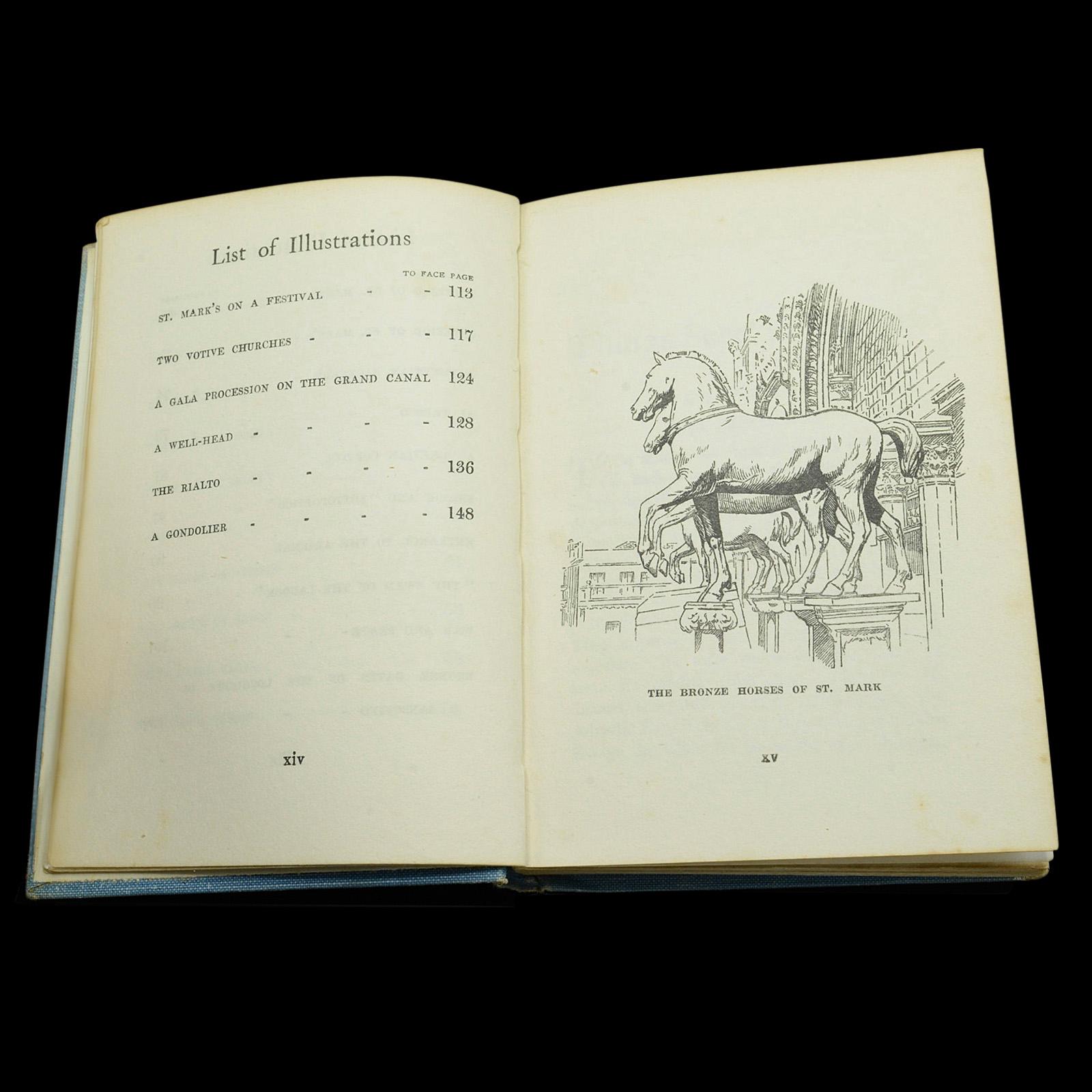 Papier Antiquities Guide Book Things Seen in Venice, English Language, Travel, Dated 1923 en vente