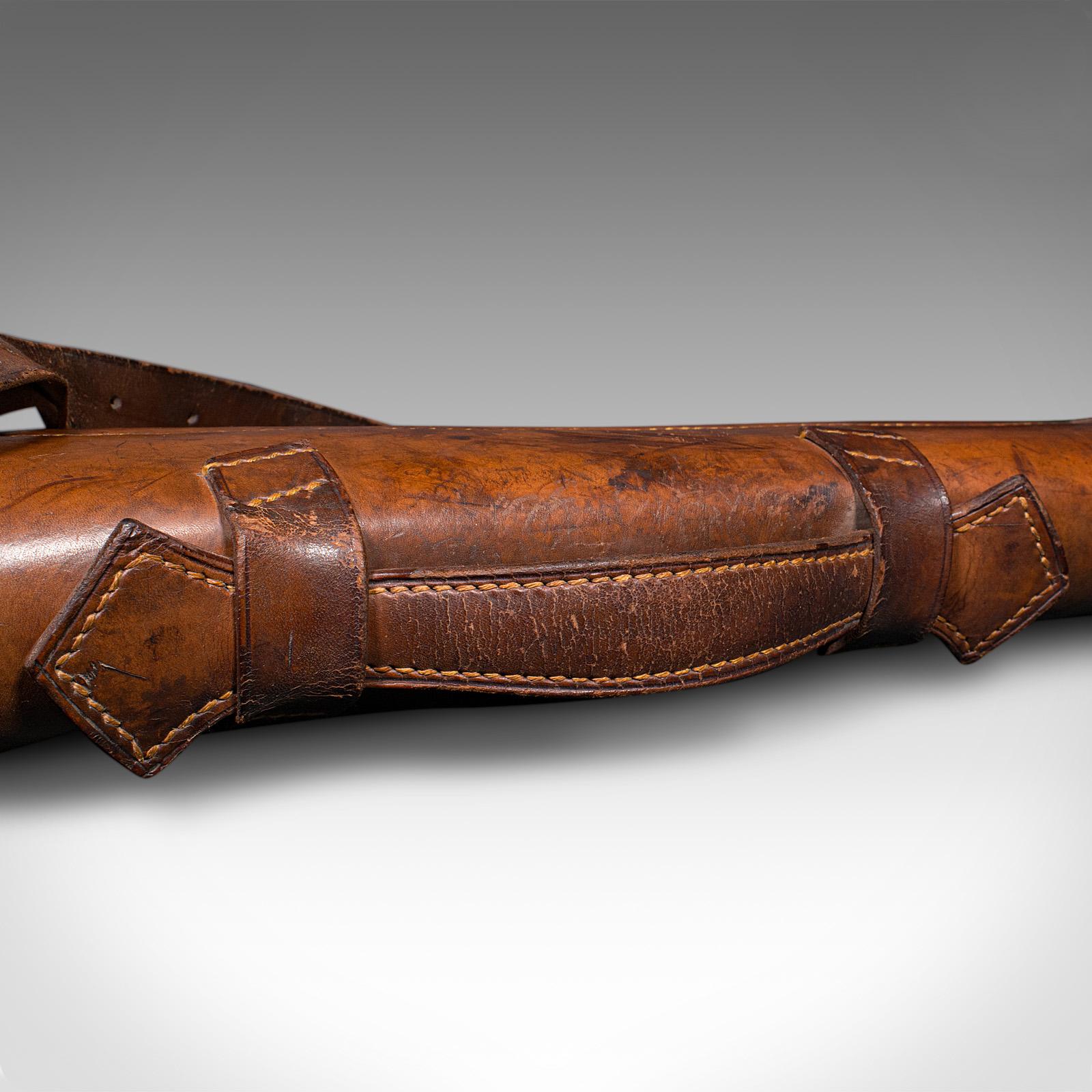 Antique Gun Slip Case, English, Leather, Leg of Mutton Rifle Sleeve, Victorian For Sale 3