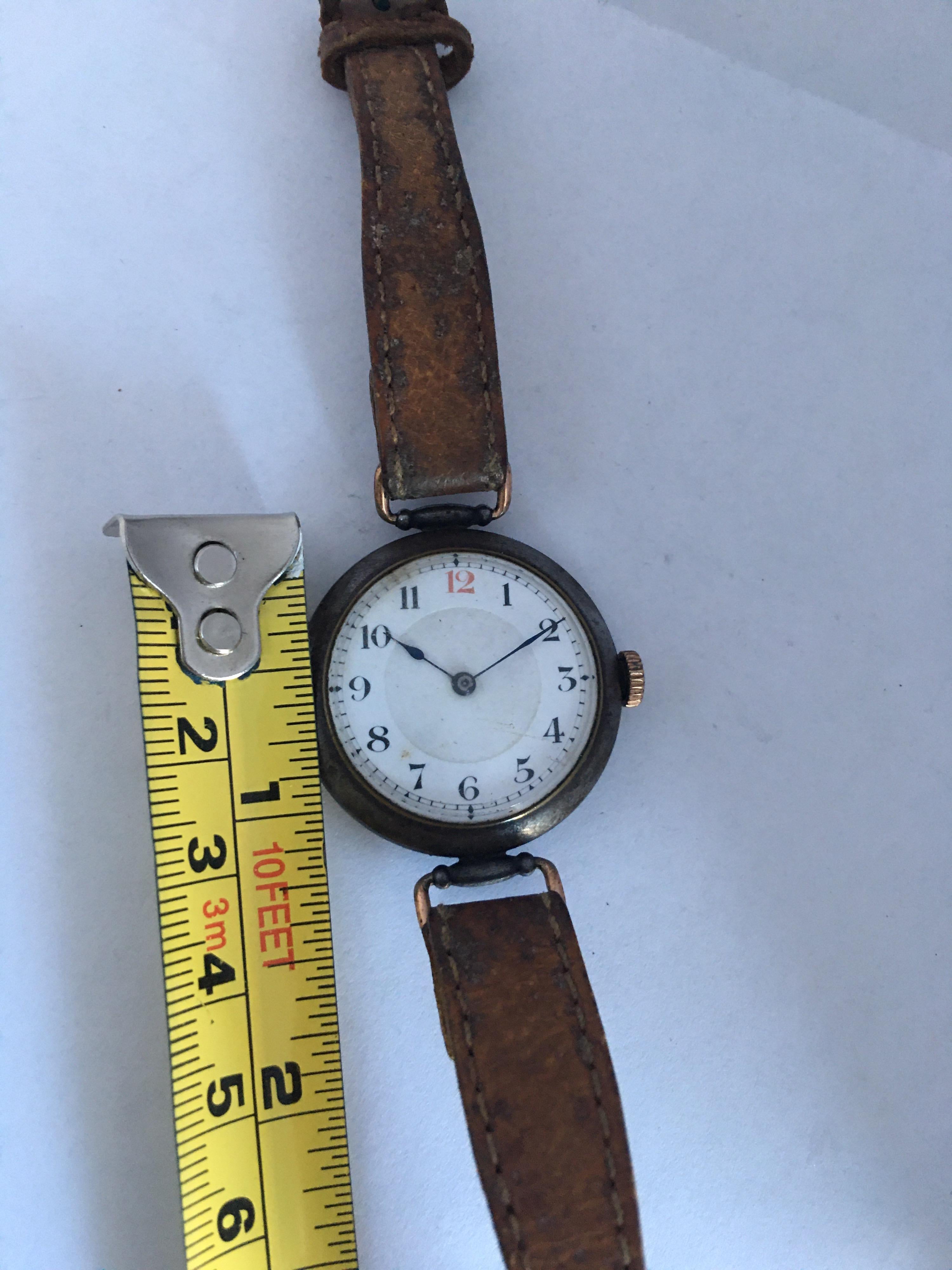 Antique Gunmetal Hand-Winding Trench Watch 7