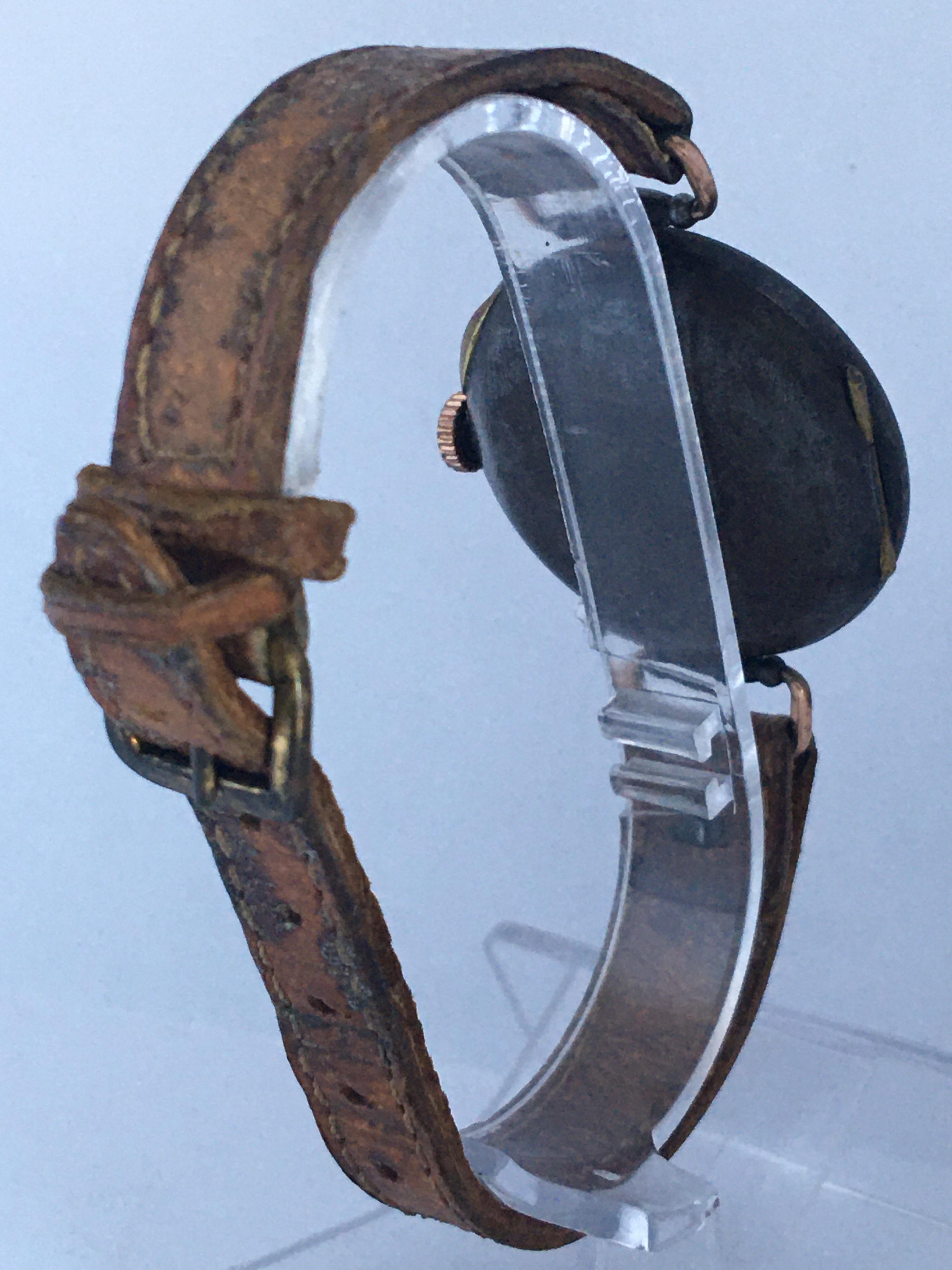 Antique Gunmetal Hand-Winding Trench Watch 1
