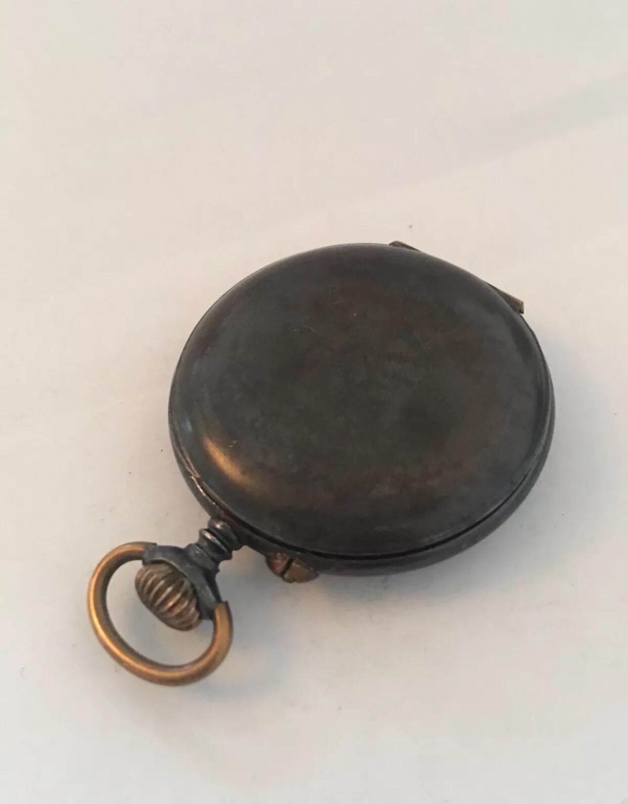 Antique Gunmetal Pocket Watch In Good Condition For Sale In Carlisle, GB