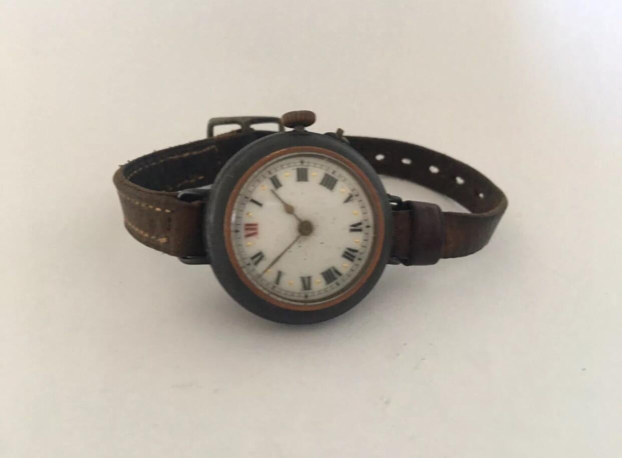 Antique Gunmetal Trench Watch 5
