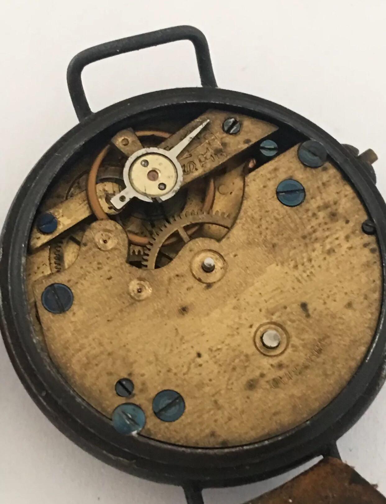 Antique Gunmetal Trench Watch 1