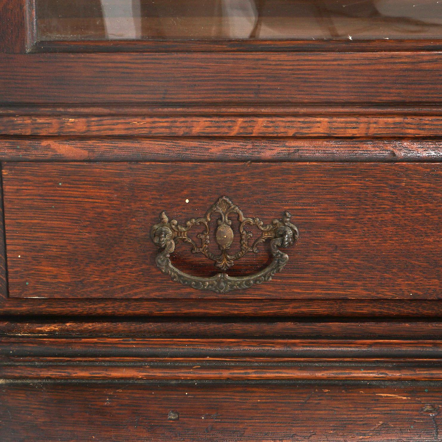 Vetro GUNN, libreria a cinque ripiani in Oak, C1920 in vendita