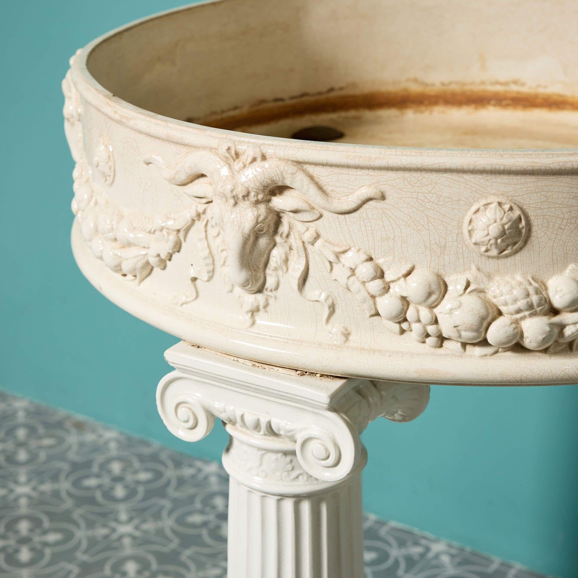 Art Nouveau Antique Gunnar Wennerberg Ceramic Planter For Sale