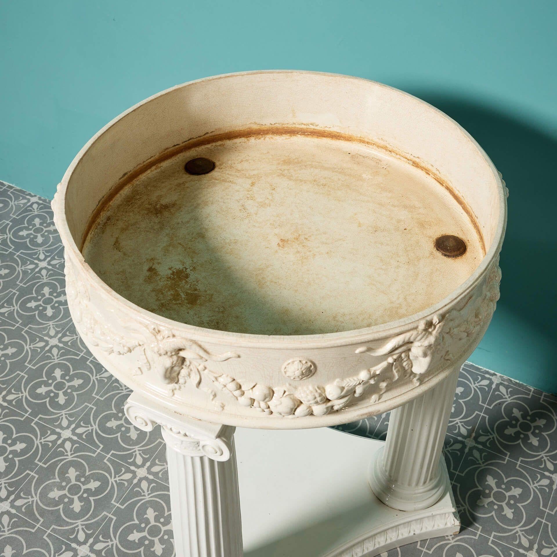 Swedish Antique Gunnar Wennerberg Ceramic Planter For Sale