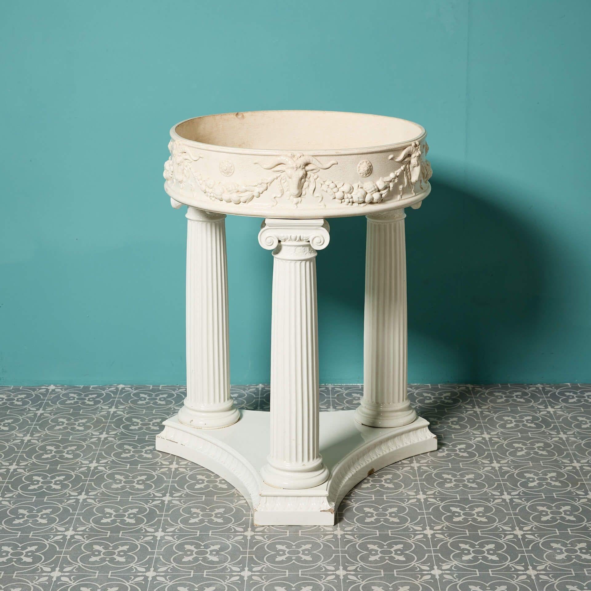 Antique Gunnar Wennerberg Ceramic Planter In Fair Condition For Sale In Wormelow, Herefordshire