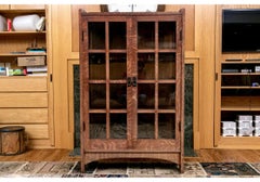 Antique Gustav Stickley Arts & Crafts Oak China Cabinet, Ca. 1910