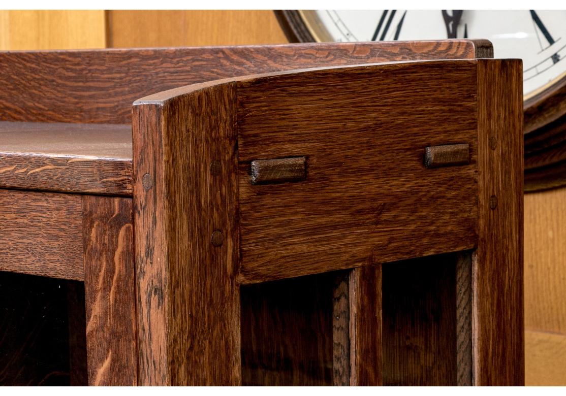 American Antique Gustav Stickley Arts & Crafts Oak China Cabinet, Ca. 1910 For Sale