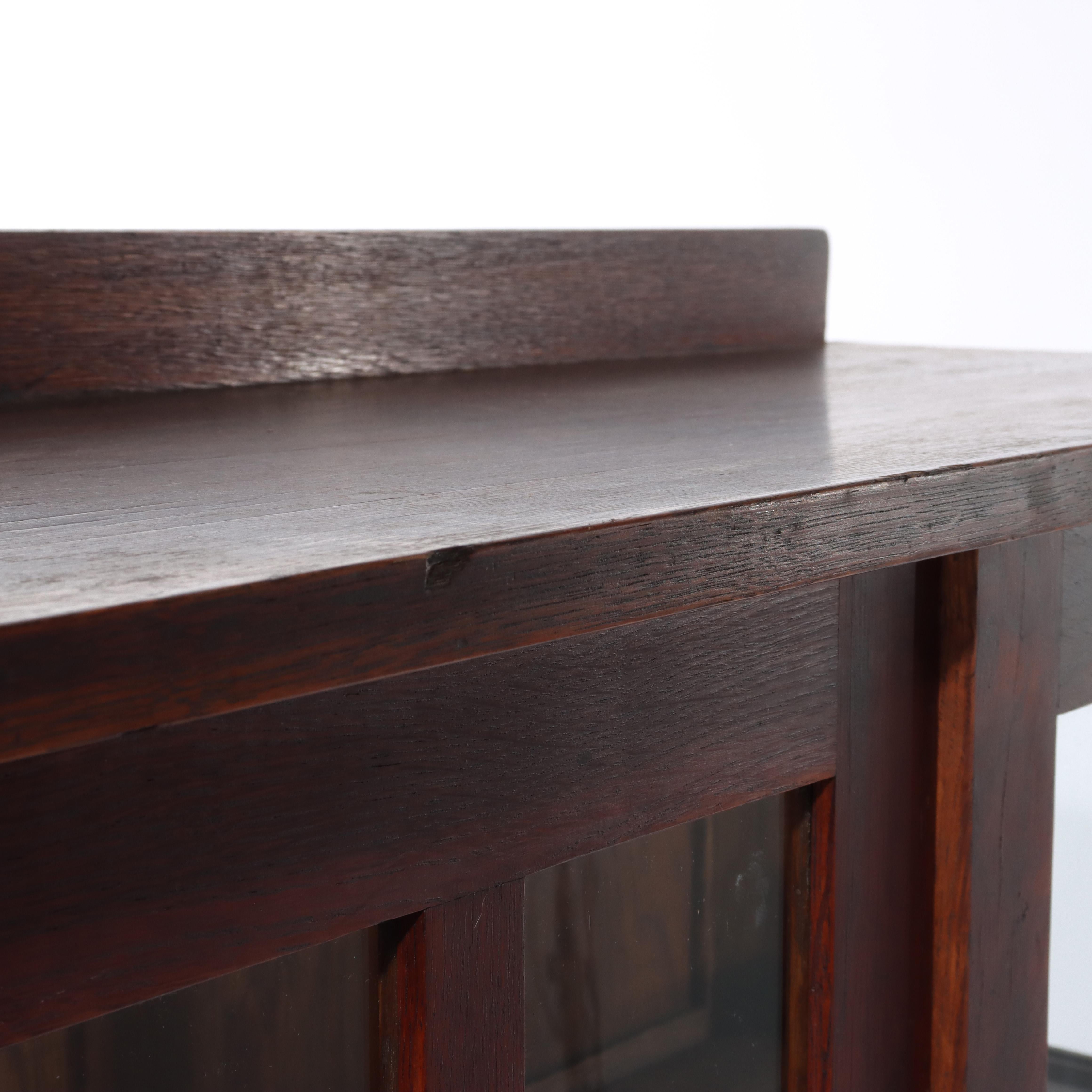 Antico Gustav Stickley attr. Libreria a due ante in Oak Arts & Crafts C1910 in vendita 5