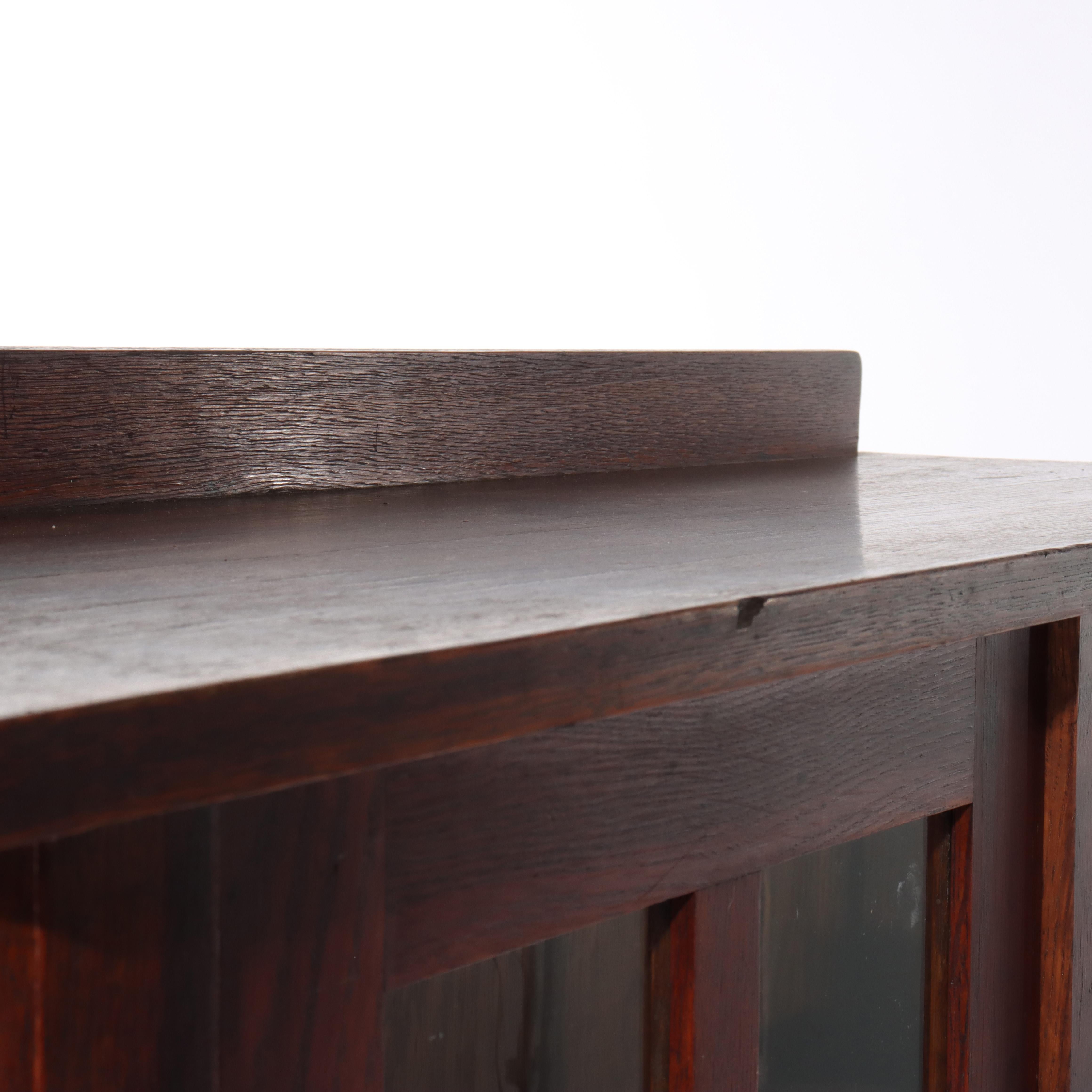 Antico Gustav Stickley attr. Libreria a due ante in Oak Arts & Crafts C1910 in vendita 6
