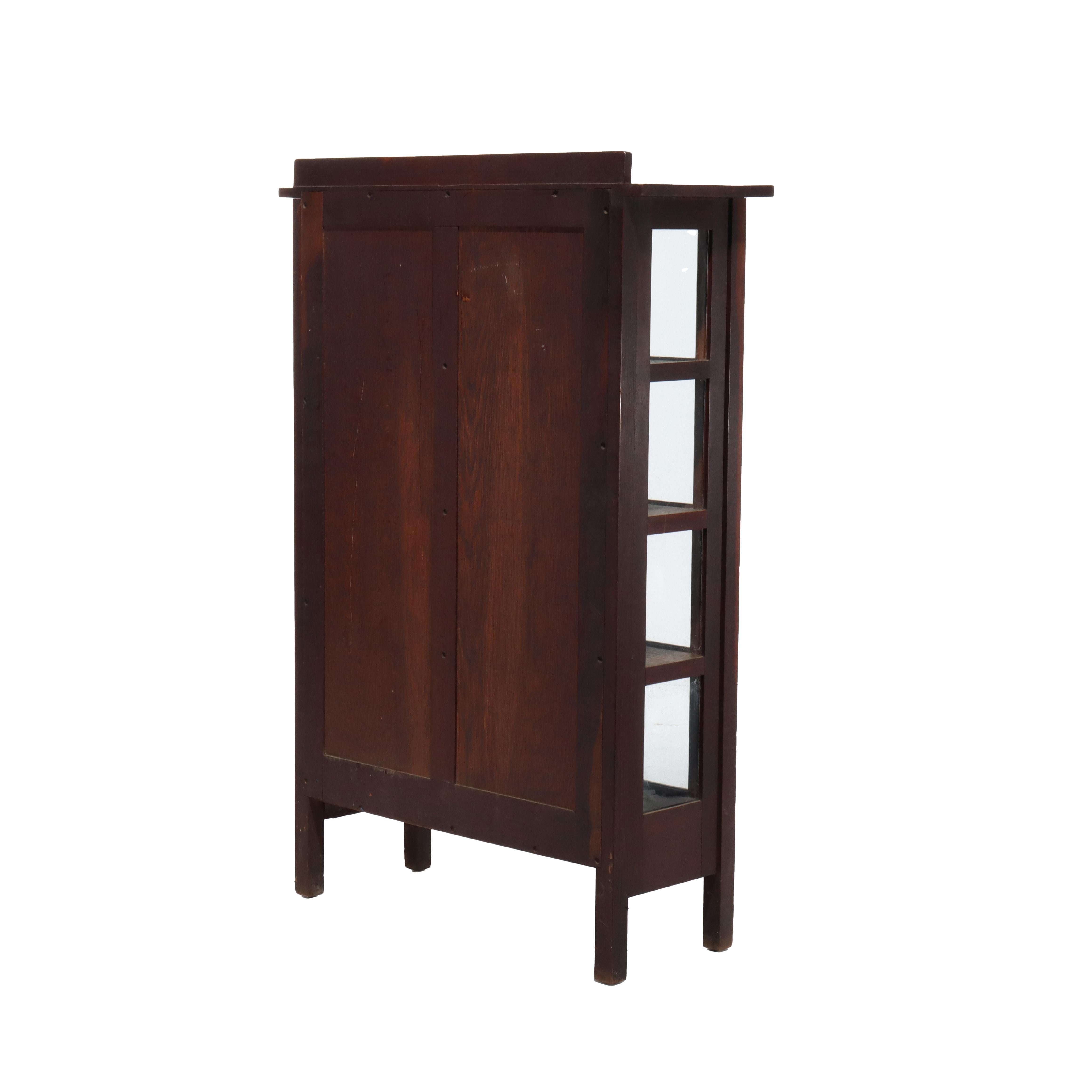 Antico Gustav Stickley attr. Libreria a due ante in Oak Arts & Crafts C1910 in vendita 7