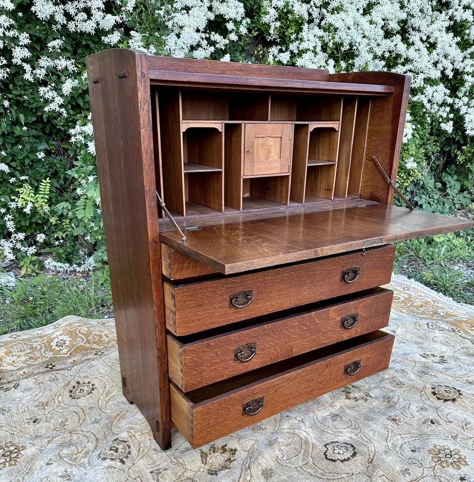 Inizio XX secolo Antica scrivania a ribalta Gustav Stickley - W5844           DEVE  VENDERE in vendita