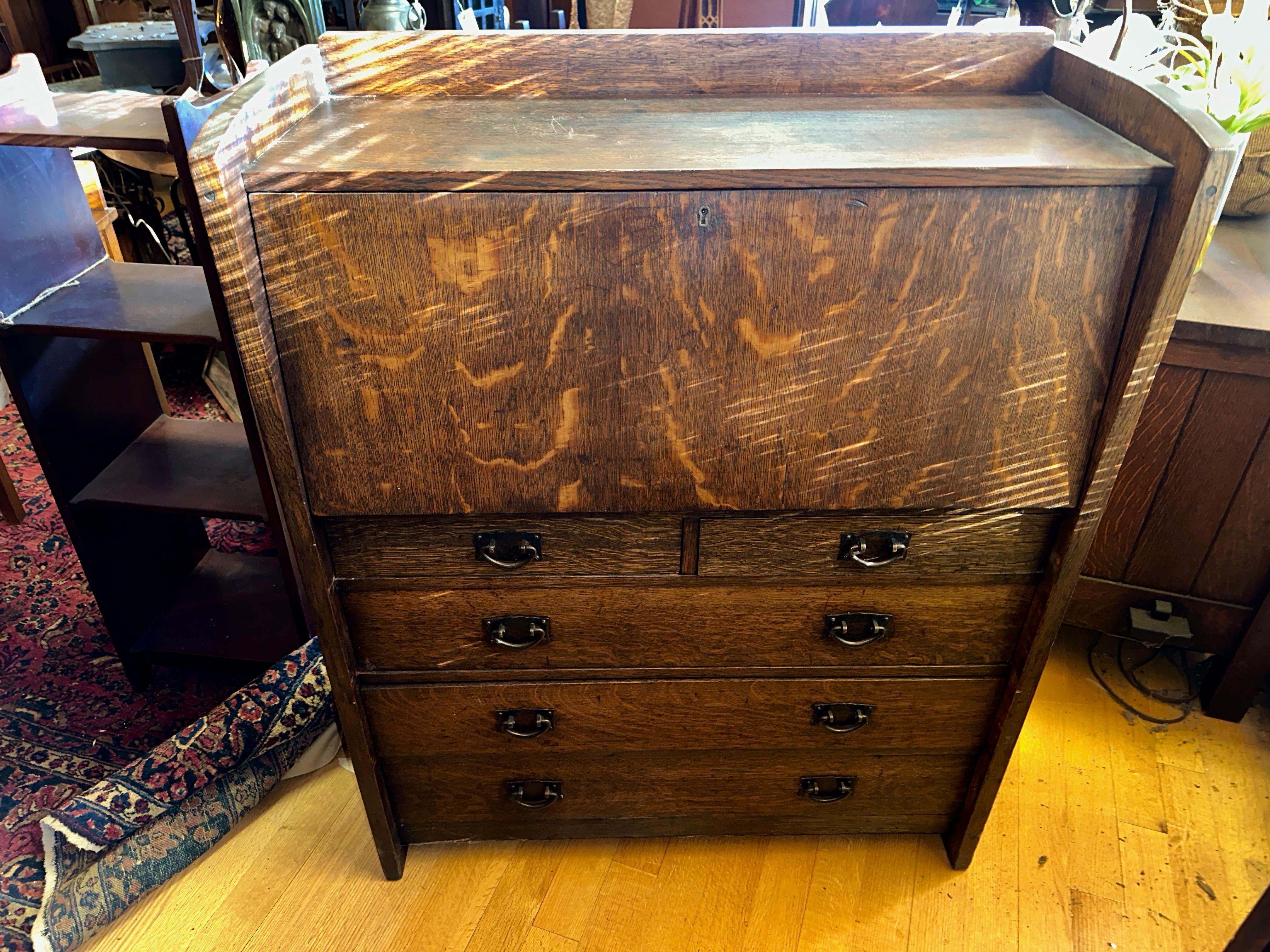 Antiker GUSTAV STICKLEY Drop Front-Schreibtisch PERIOD DESK - W5844           MUSS  VERKAUFEN im Angebot 4