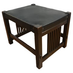 Antique  nice  GUSTAV STICKLEY  Footstool with Spindles  W7573