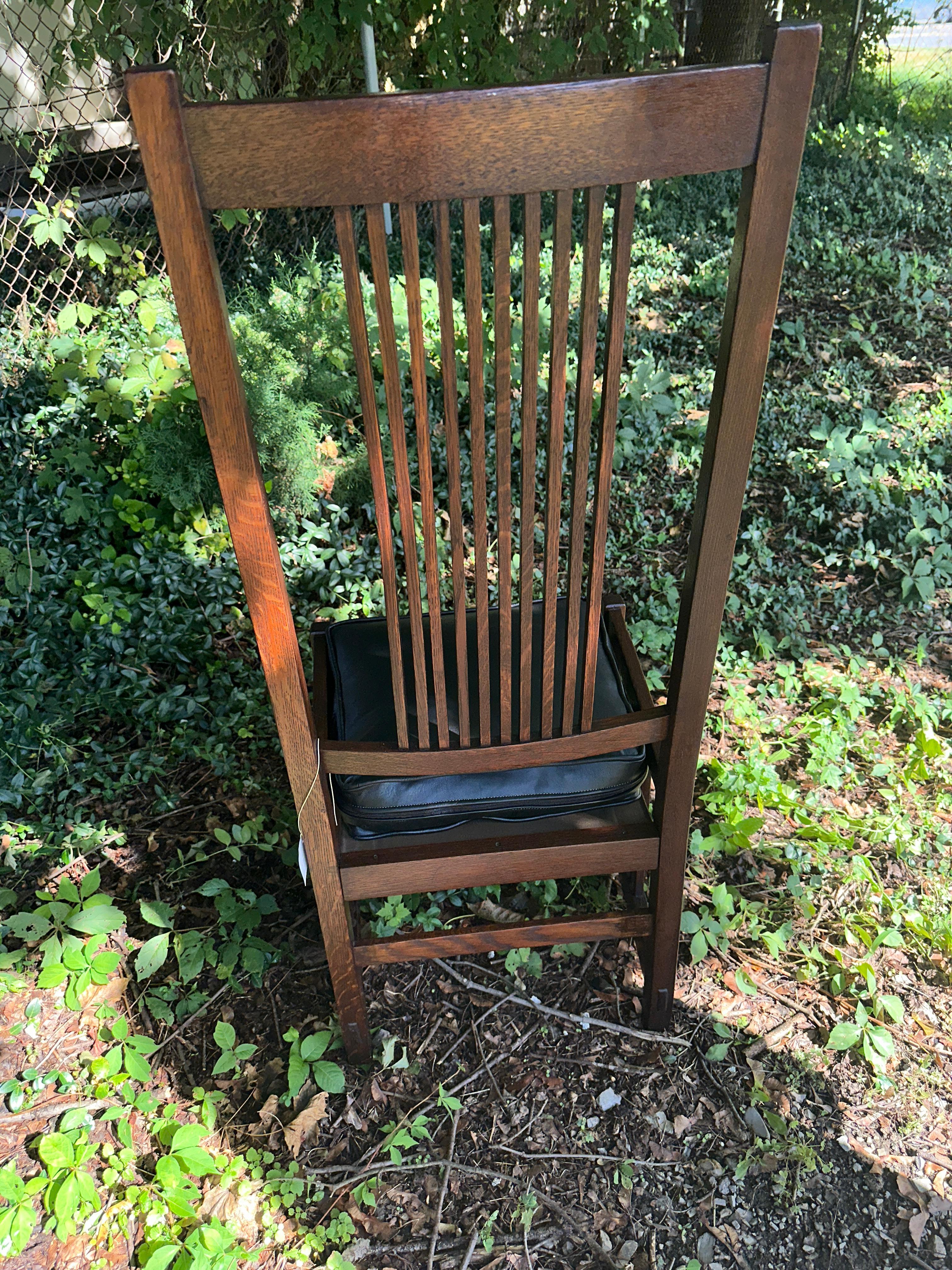 Antique GUSTAV STICKLEY    High Back Spindle Dining Chair             MUST  SELL For Sale 4