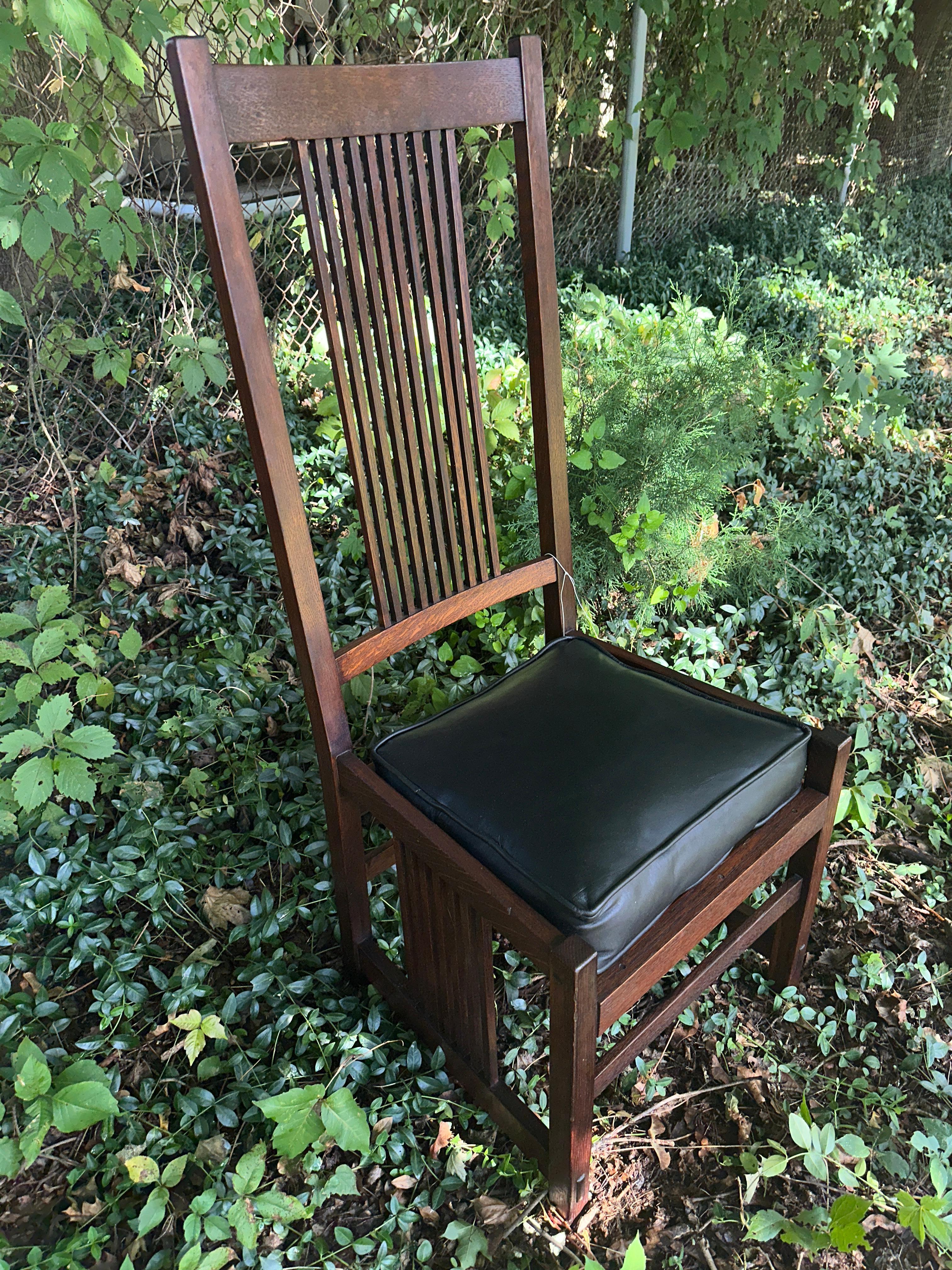 Antique GUSTAV STICKLEY    High Back Spindle Dining Chair             MUST  SELL For Sale 6