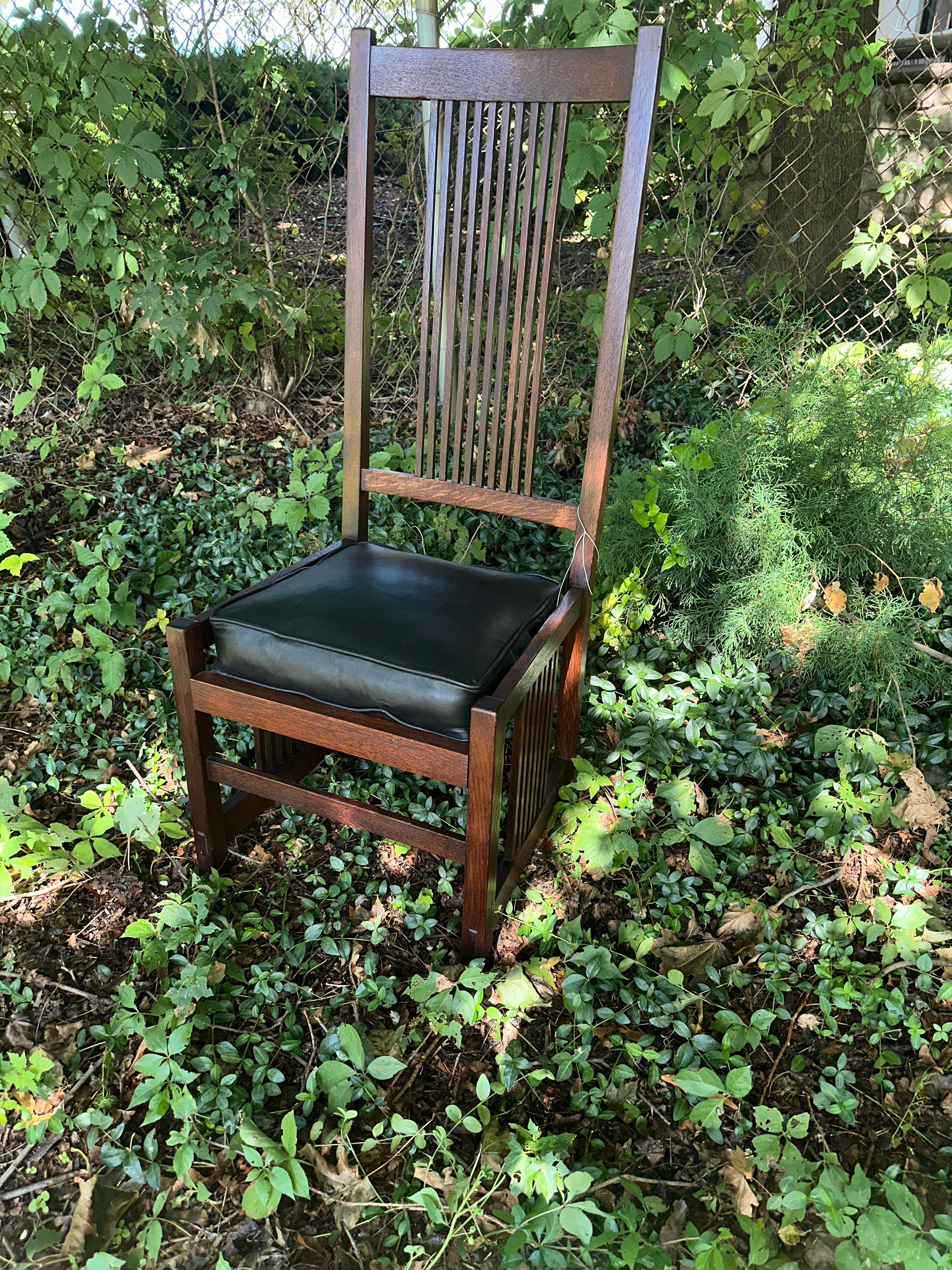 Antique GUSTAV STICKLEY    High Back Spindle Dining Chair             MUST  SELL For Sale 8