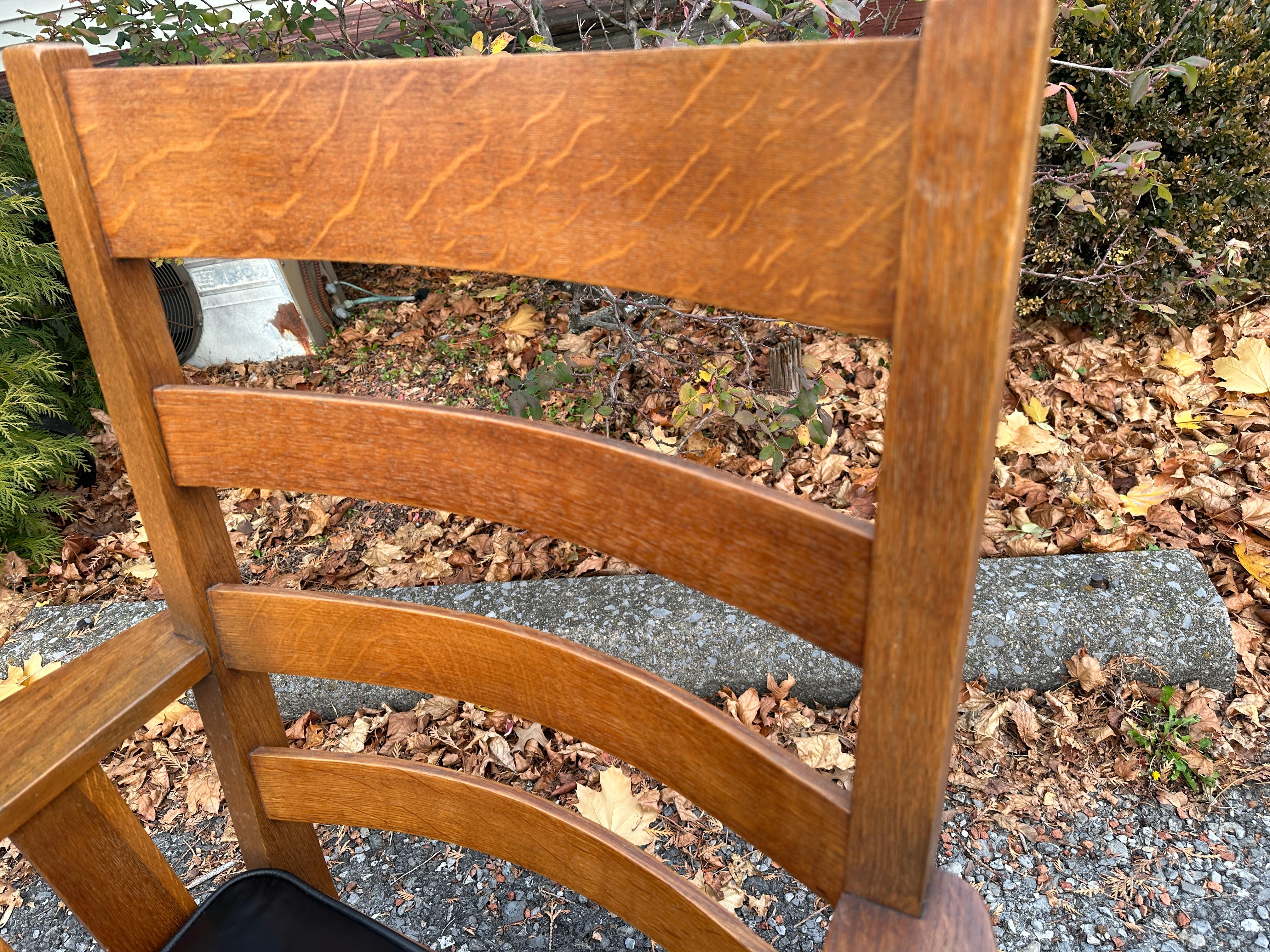 Antique Charles Stickley Large Chair with Slats.  Marked! - W8106      MUST SELL For Sale 9