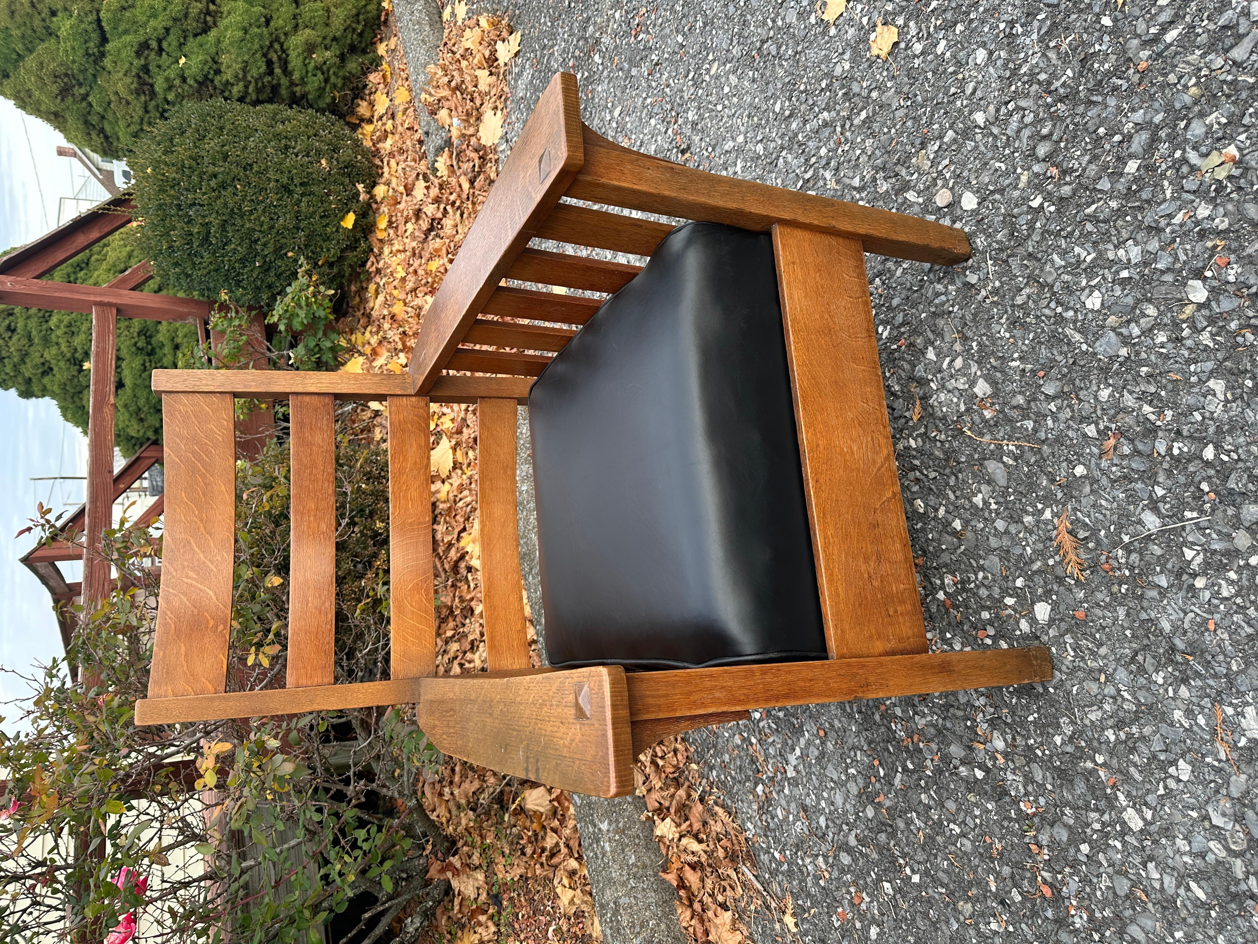 Antique Charles Stickley Large Chair with Slats.  Marked! - W8106      MUST SELL For Sale 12