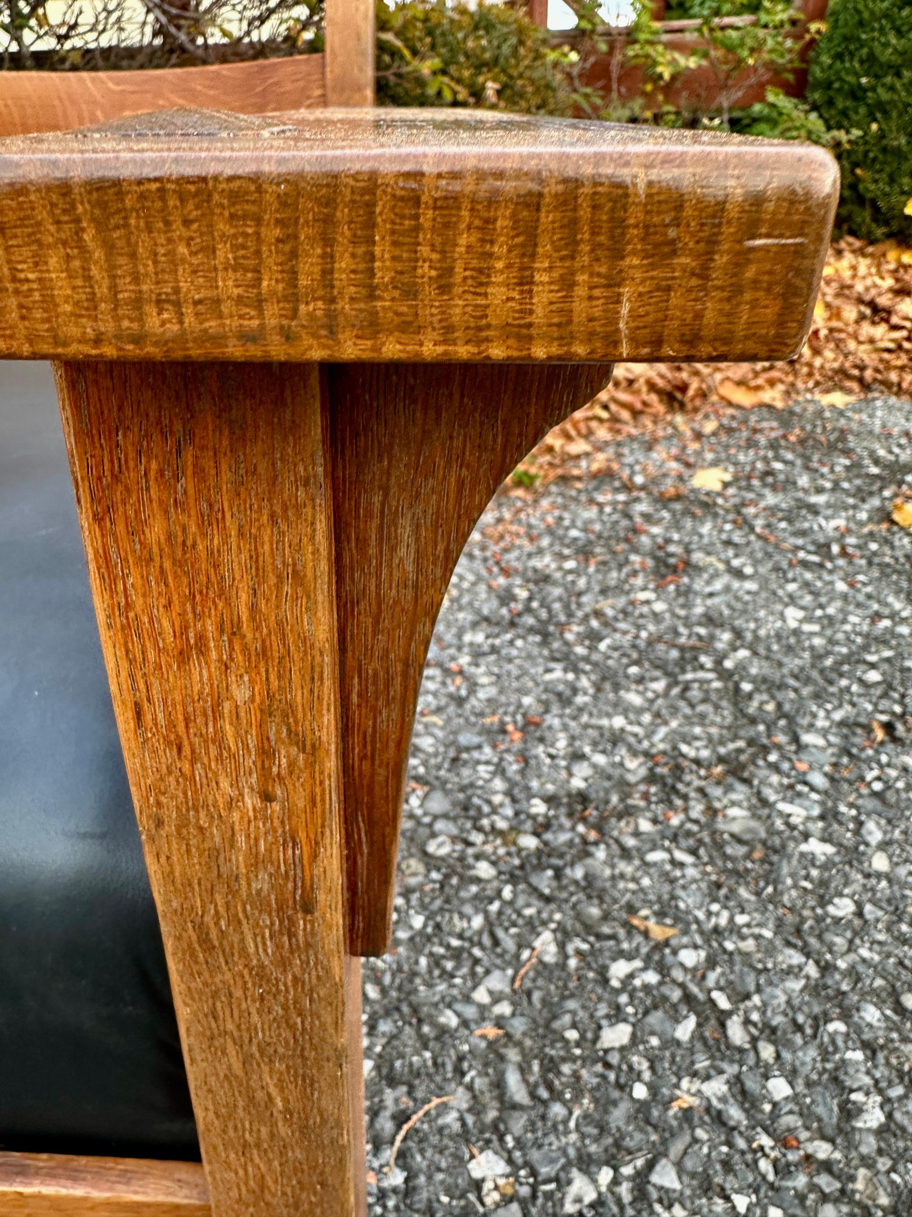 Antique Charles Stickley Large Chair with Slats.  Marked! - W8106      MUST SELL For Sale 2
