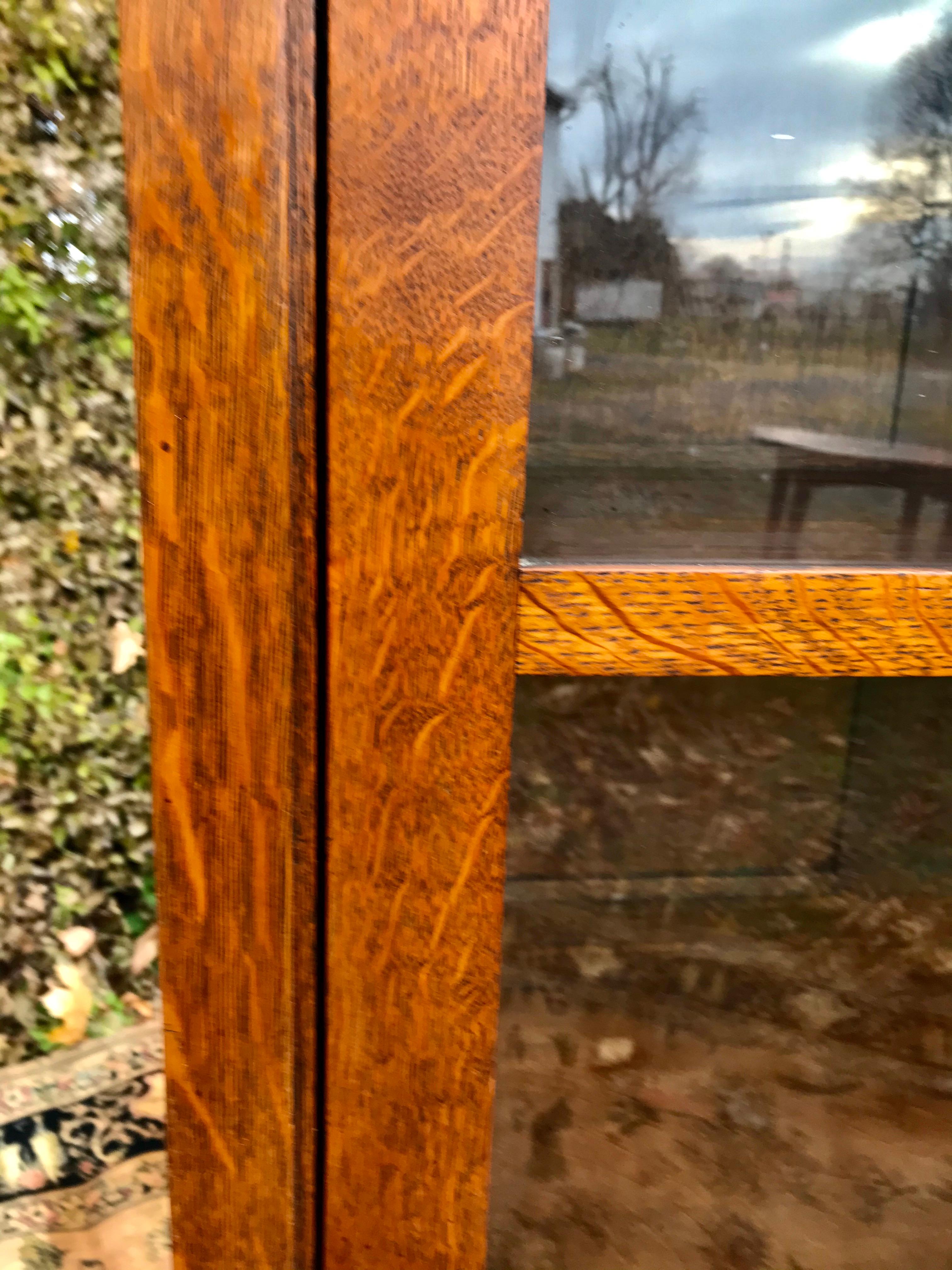 Antique Gustav Stickley Model 820 One Door China Cabinet - W5547 2