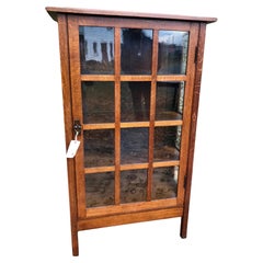 Antique Gustav Stickley Model 820 One Door China Cabinet - W5547