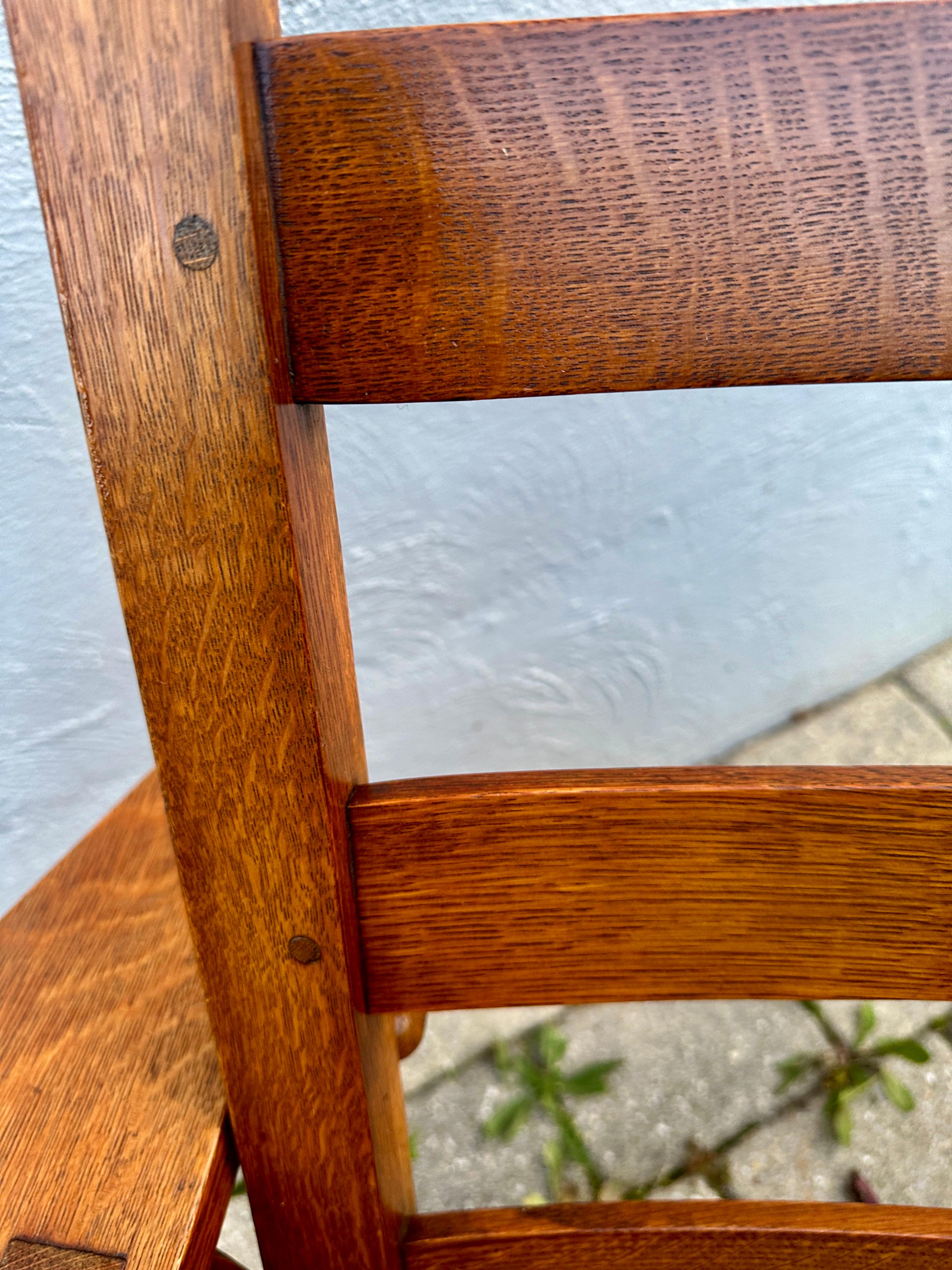 Antique Gustav Stickley Morris Chair Model # 332 circa 1900 3