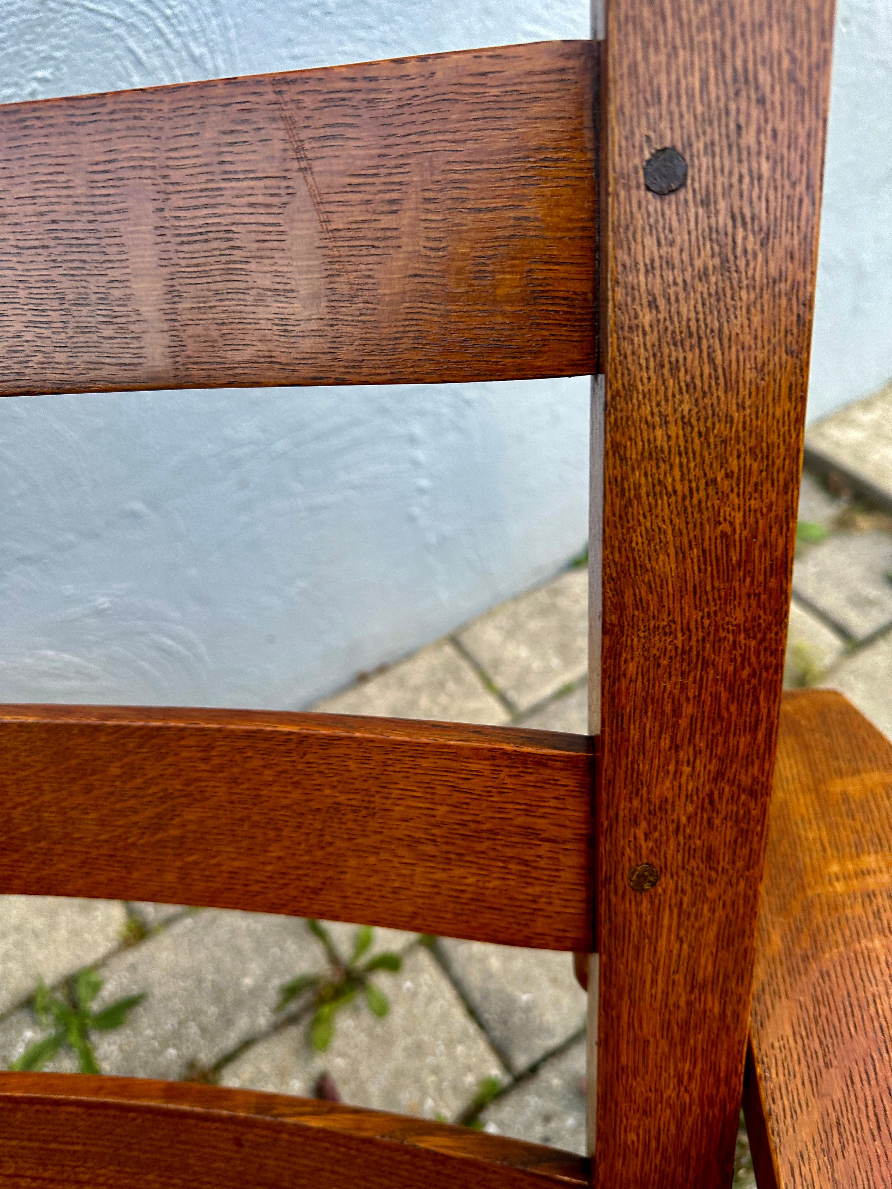 Antique Gustav Stickley Morris Chair Model # 332 circa 1900 4