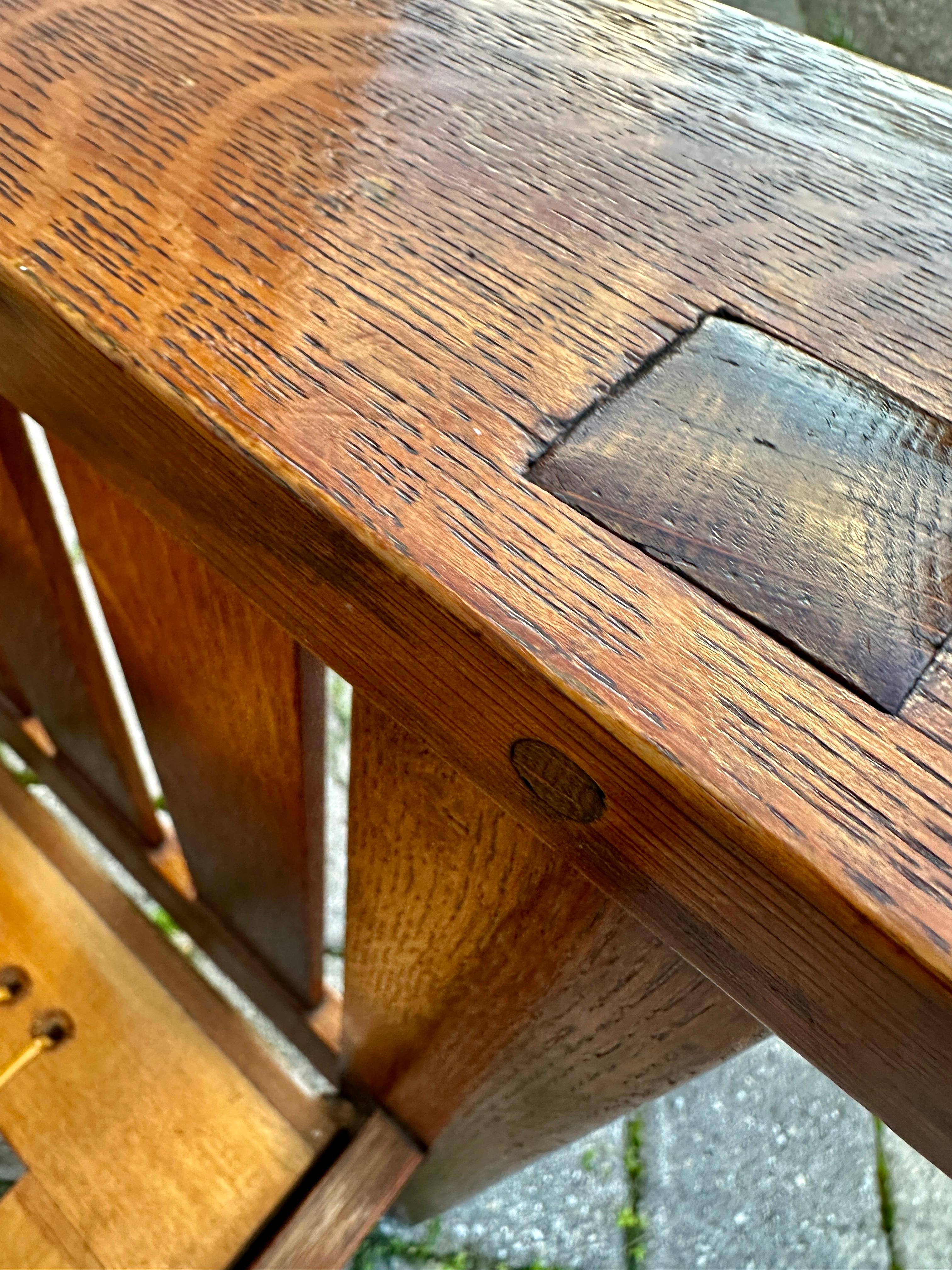 Leather Antique Gustav Stickley Morris Chair Model # 332 circa 1900