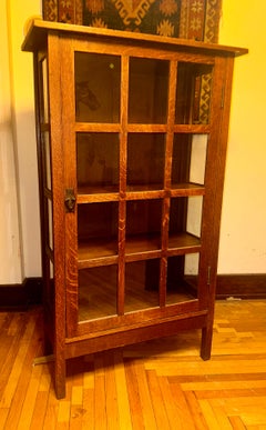 Antique GUSTAV STICKLEY One-Door China Cabinet/ ON SALE