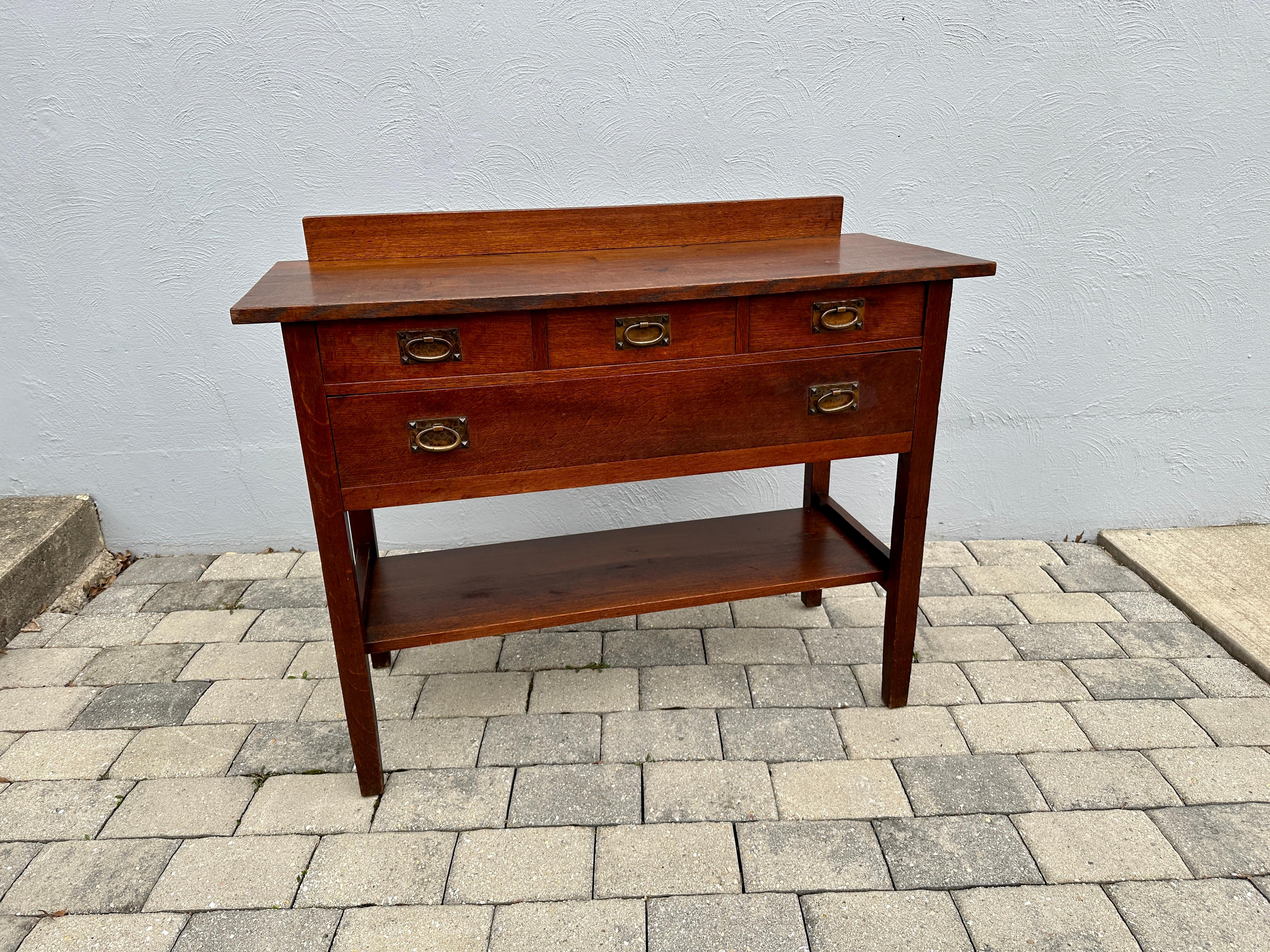 Table de service antique Gustav Stickley / Petite planche d'appoint - W7535 en vente 10