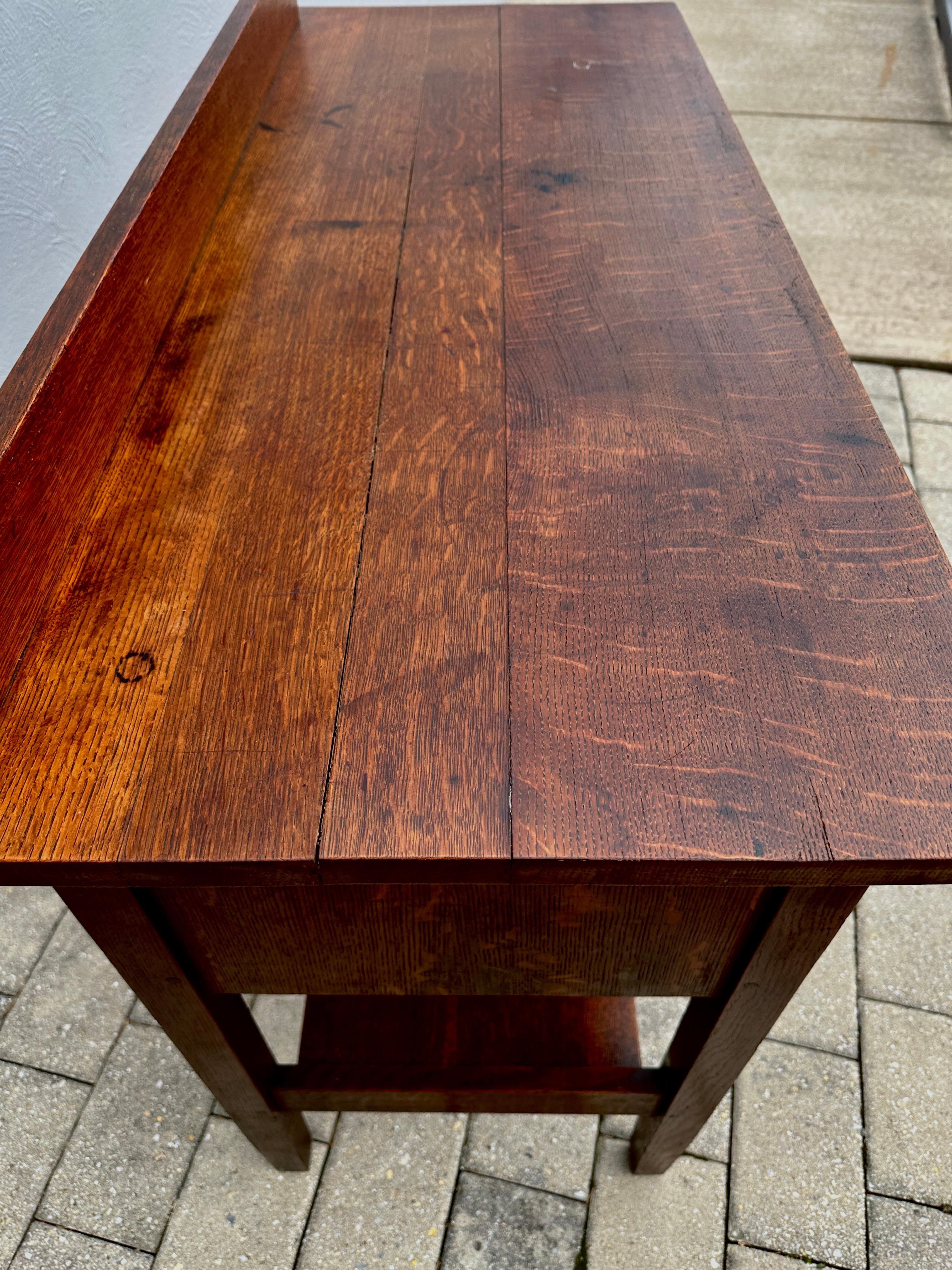 Table de service antique Gustav Stickley / Petite planche d'appoint - W7535 en vente 13