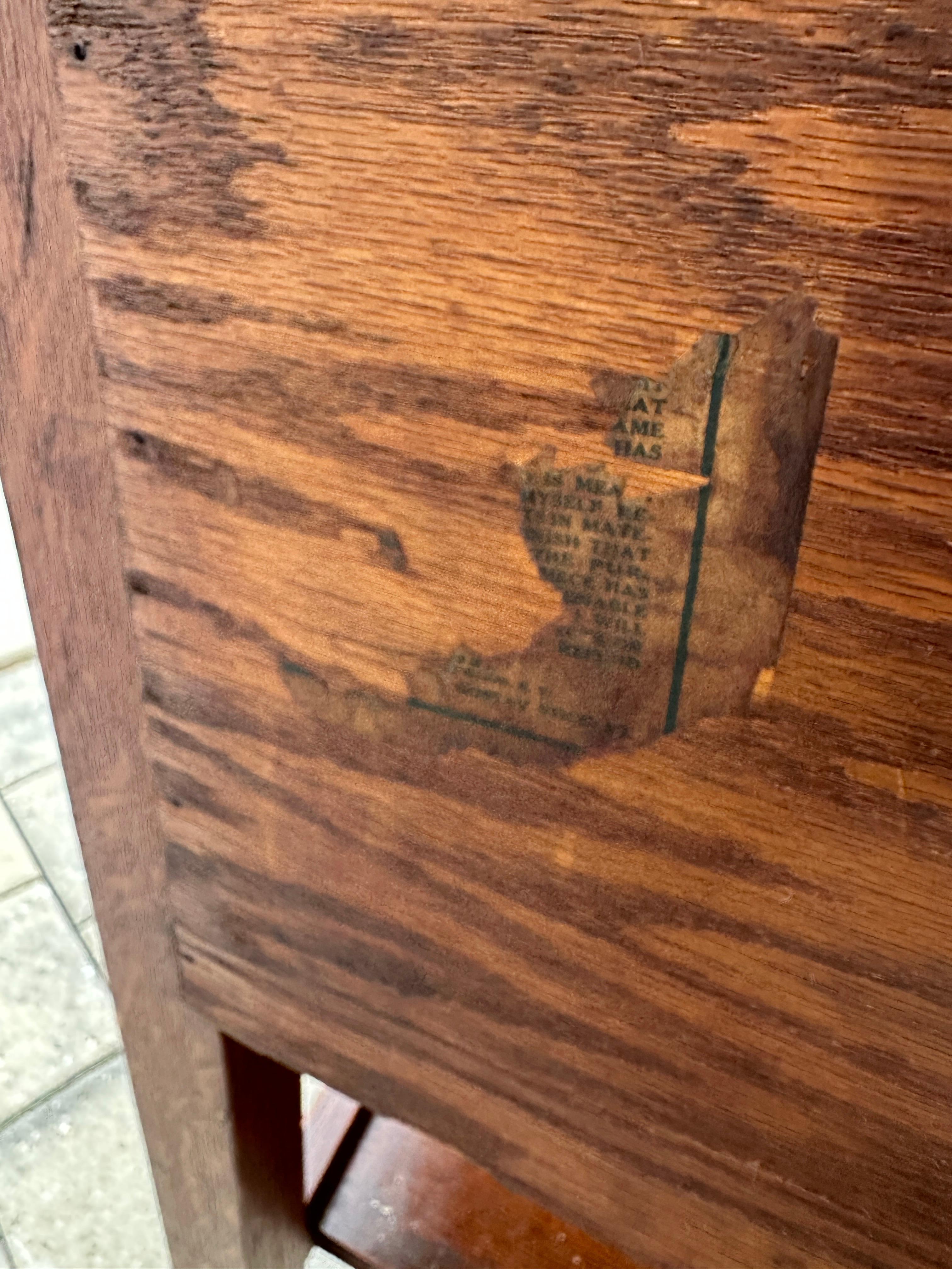 Table de service antique Gustav Stickley / Petite planche d'appoint - W7535 Bon état - En vente à Shamokin Dam, PA