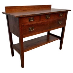 Table de service antique Gustav Stickley / Petite planche d'appoint - W7535