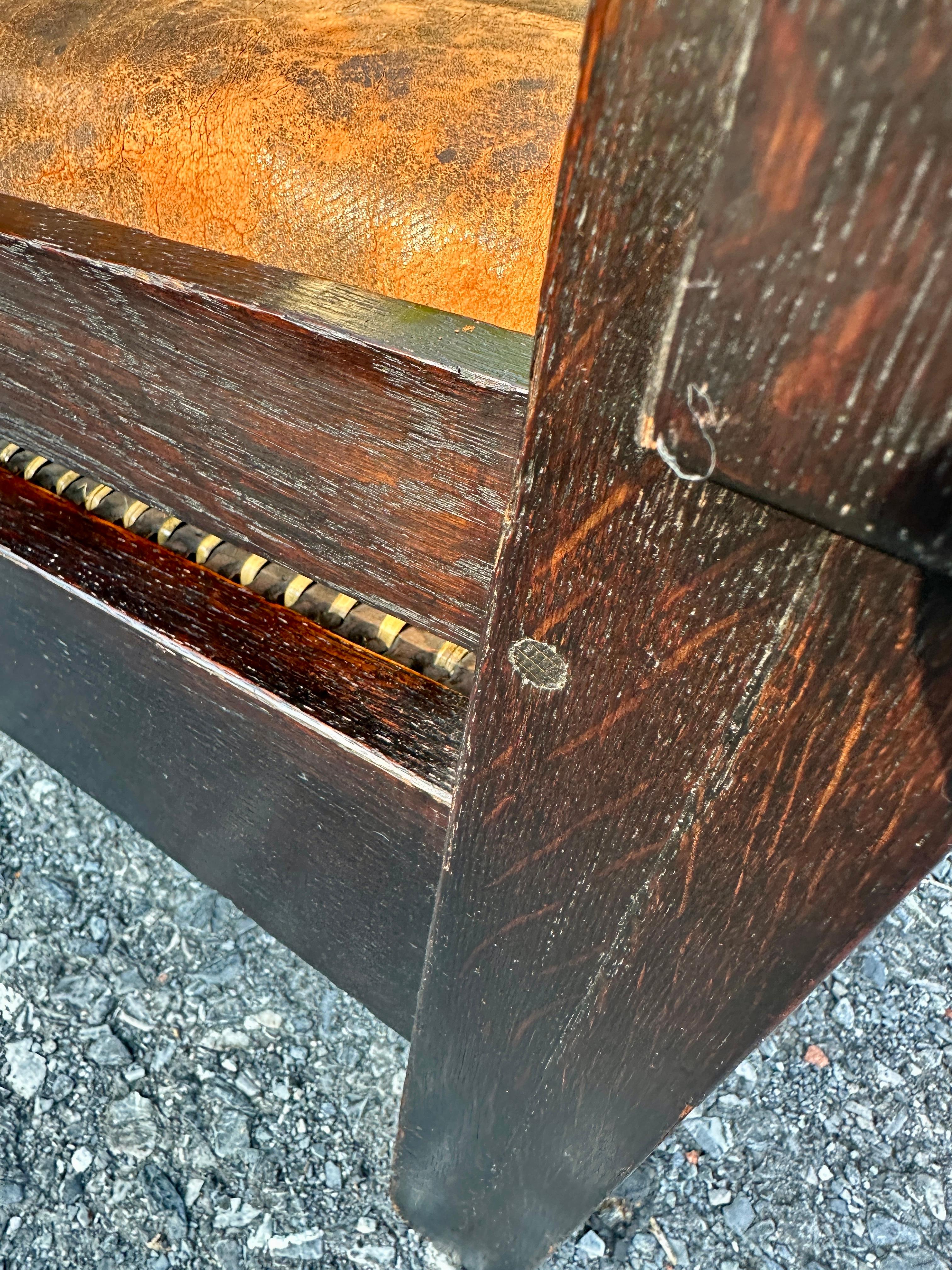 Antique GUSTAV STICKLEY  Special Morris Chair from 1901 - W7669   A SPECIAL SALE 9