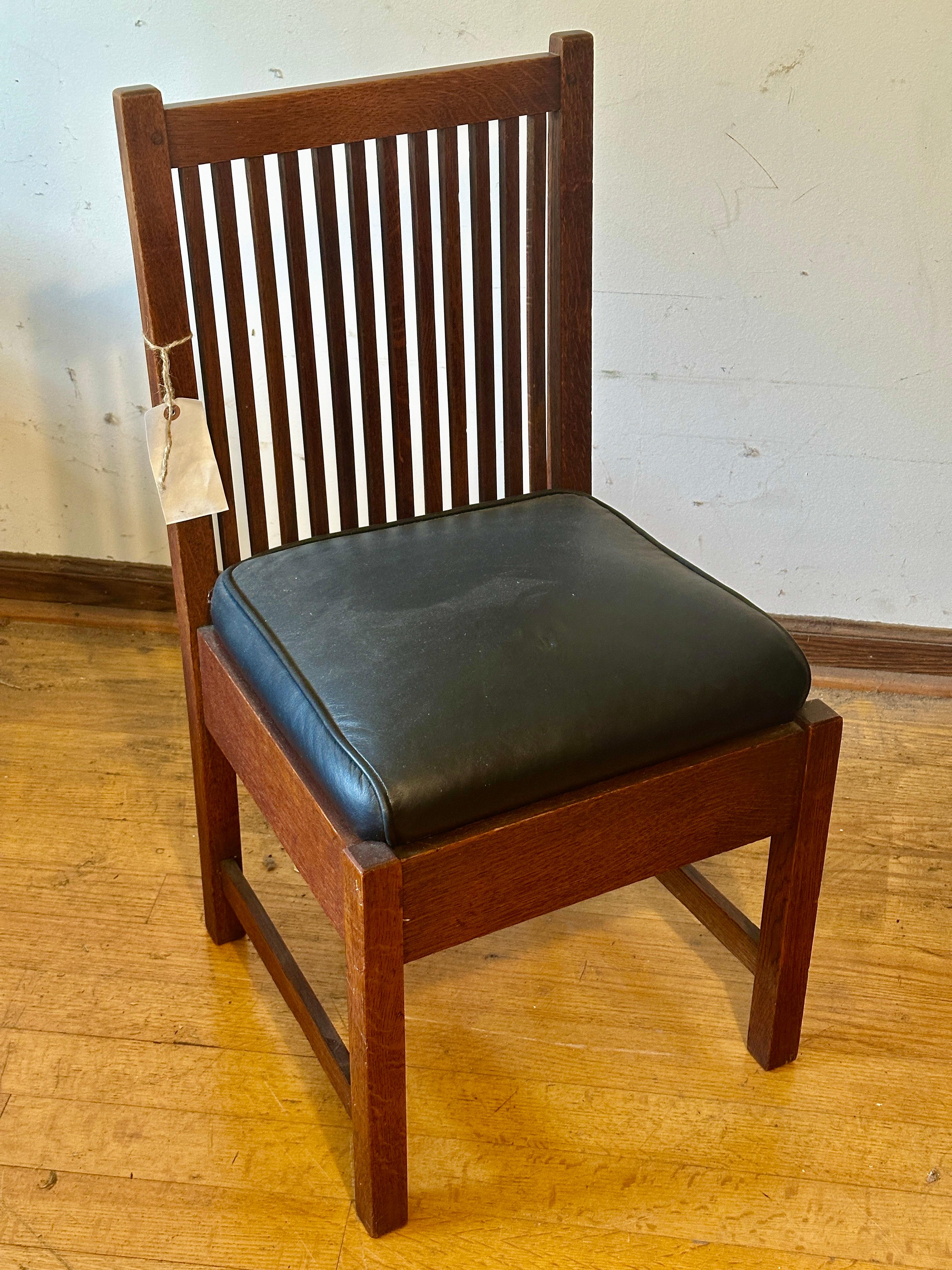 Antiker Gustav Stickley Spindelstuhl - W4134 im Angebot 3