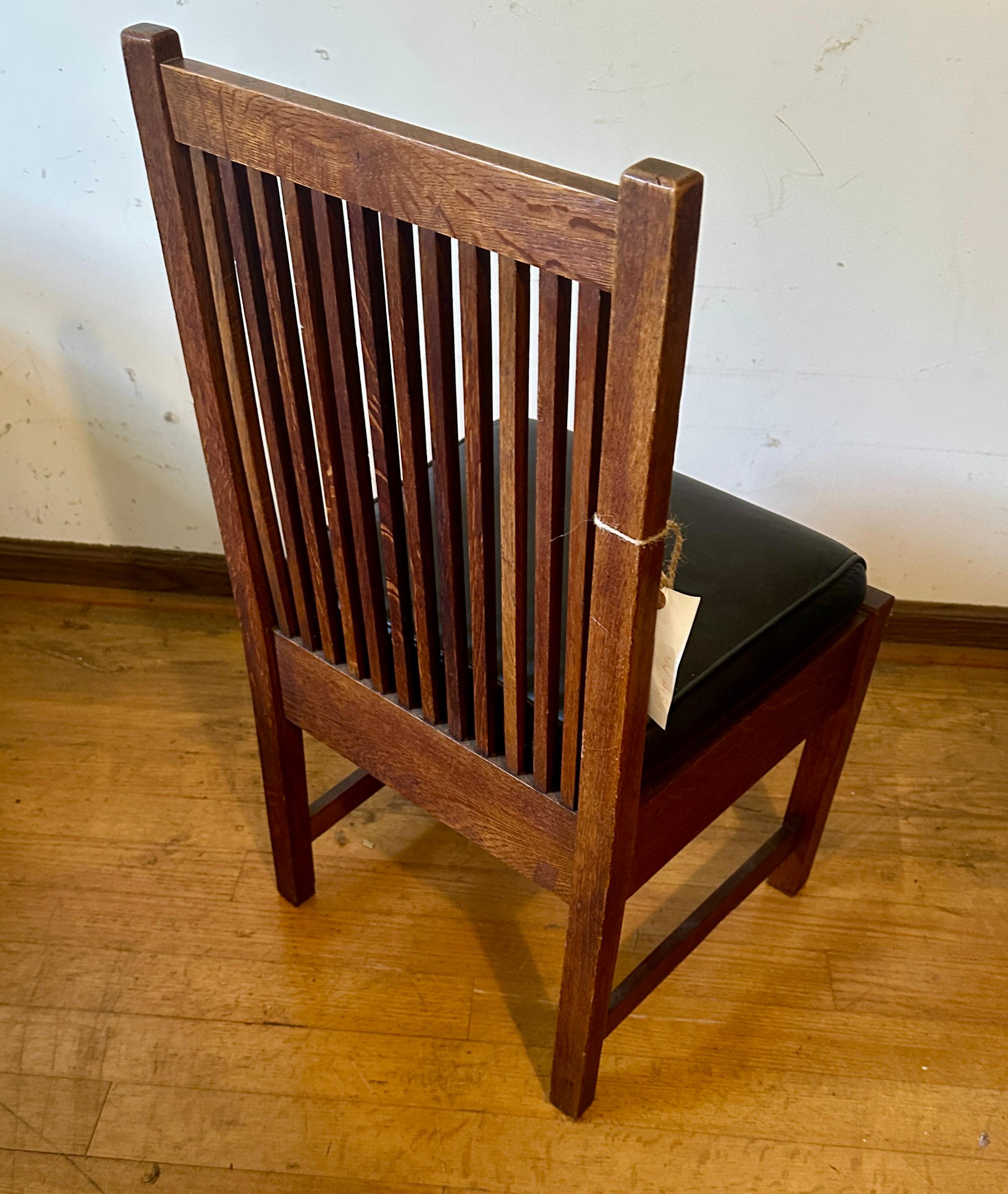 Antiker Gustav Stickley Spindelstuhl - W4134 im Angebot 4