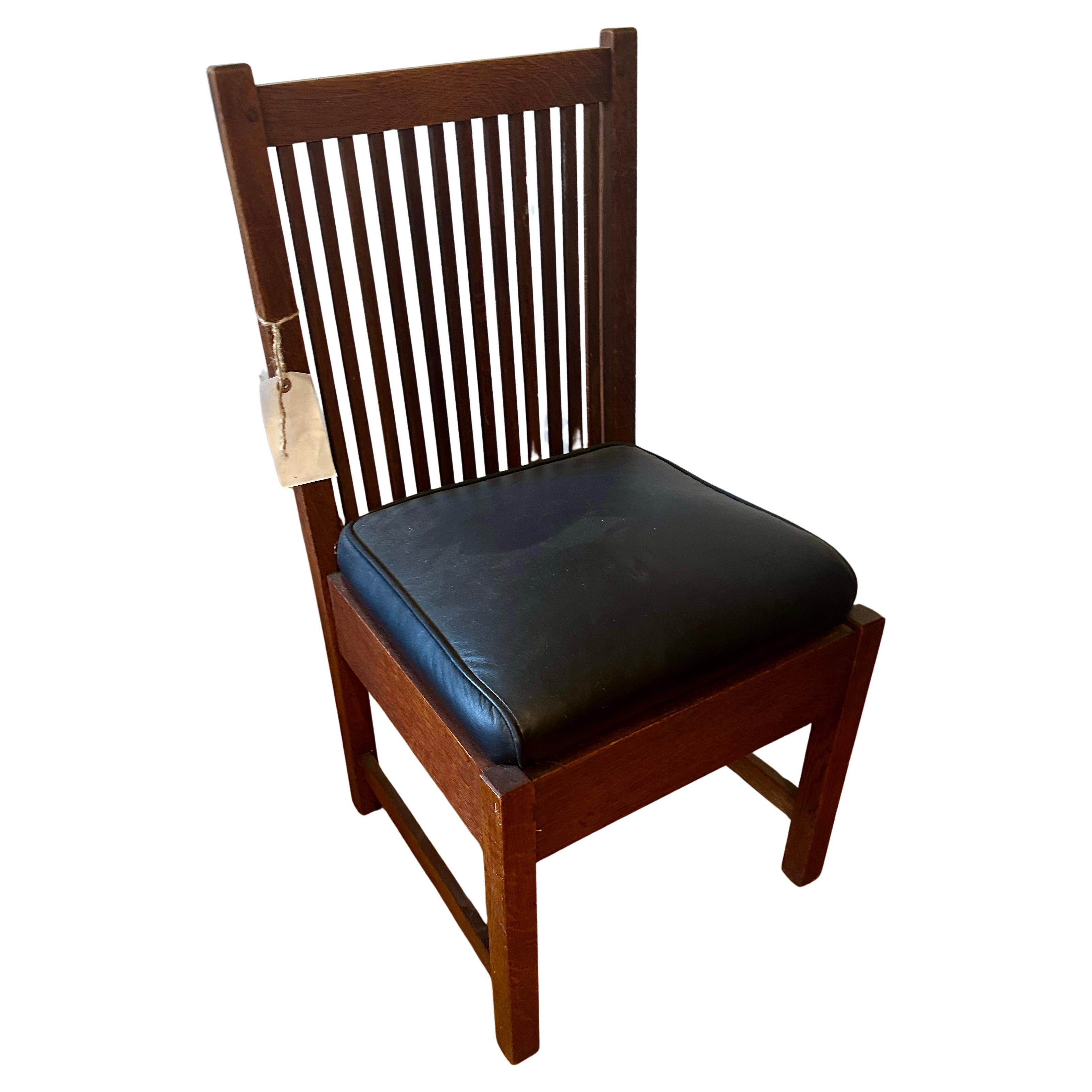 Antiker Gustav Stickley Spindelstuhl - W4134