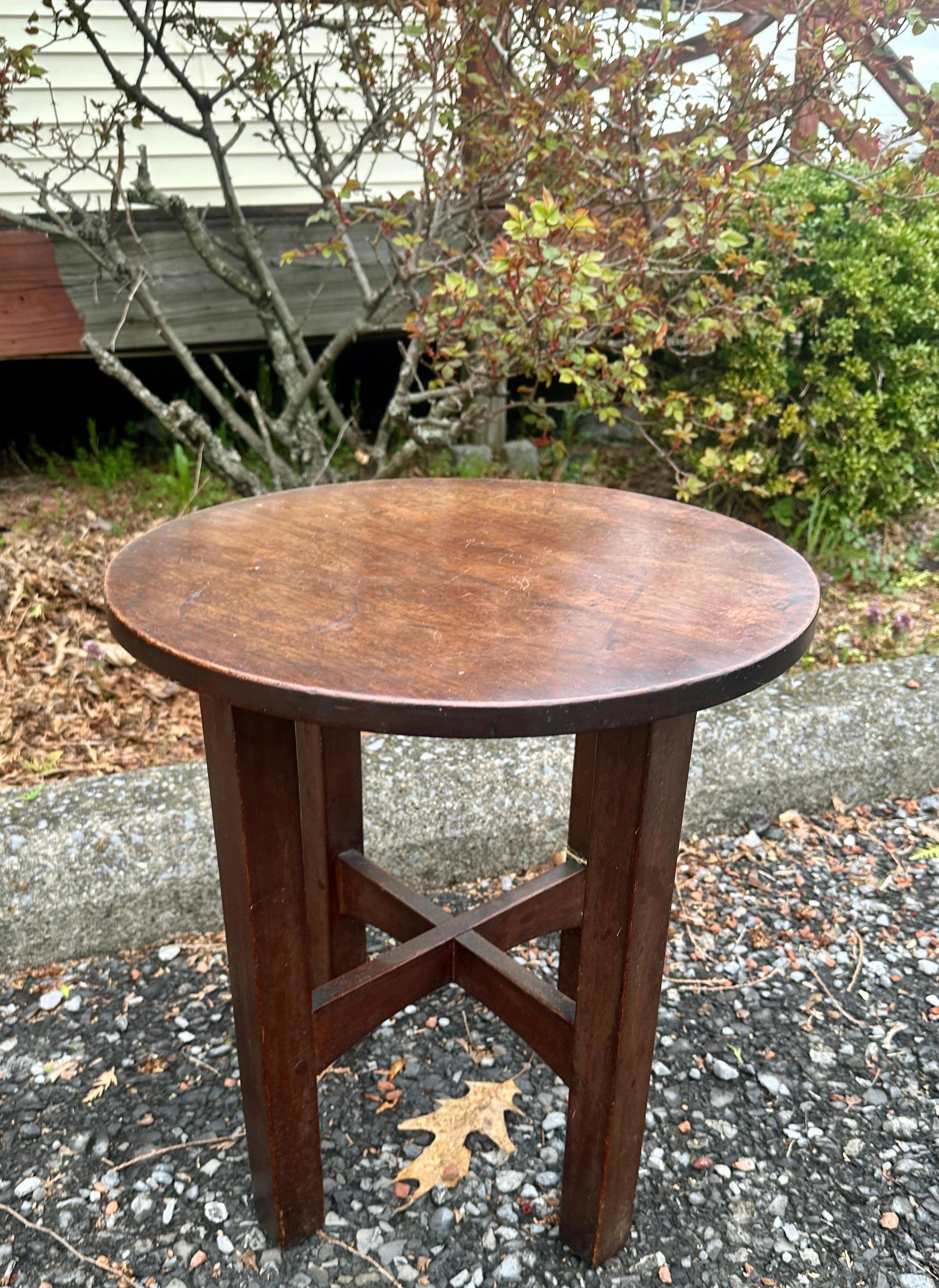 Antique Gustav Stickley Tabouret, Marked - W7243   ON SALE NOW. For Sale 4
