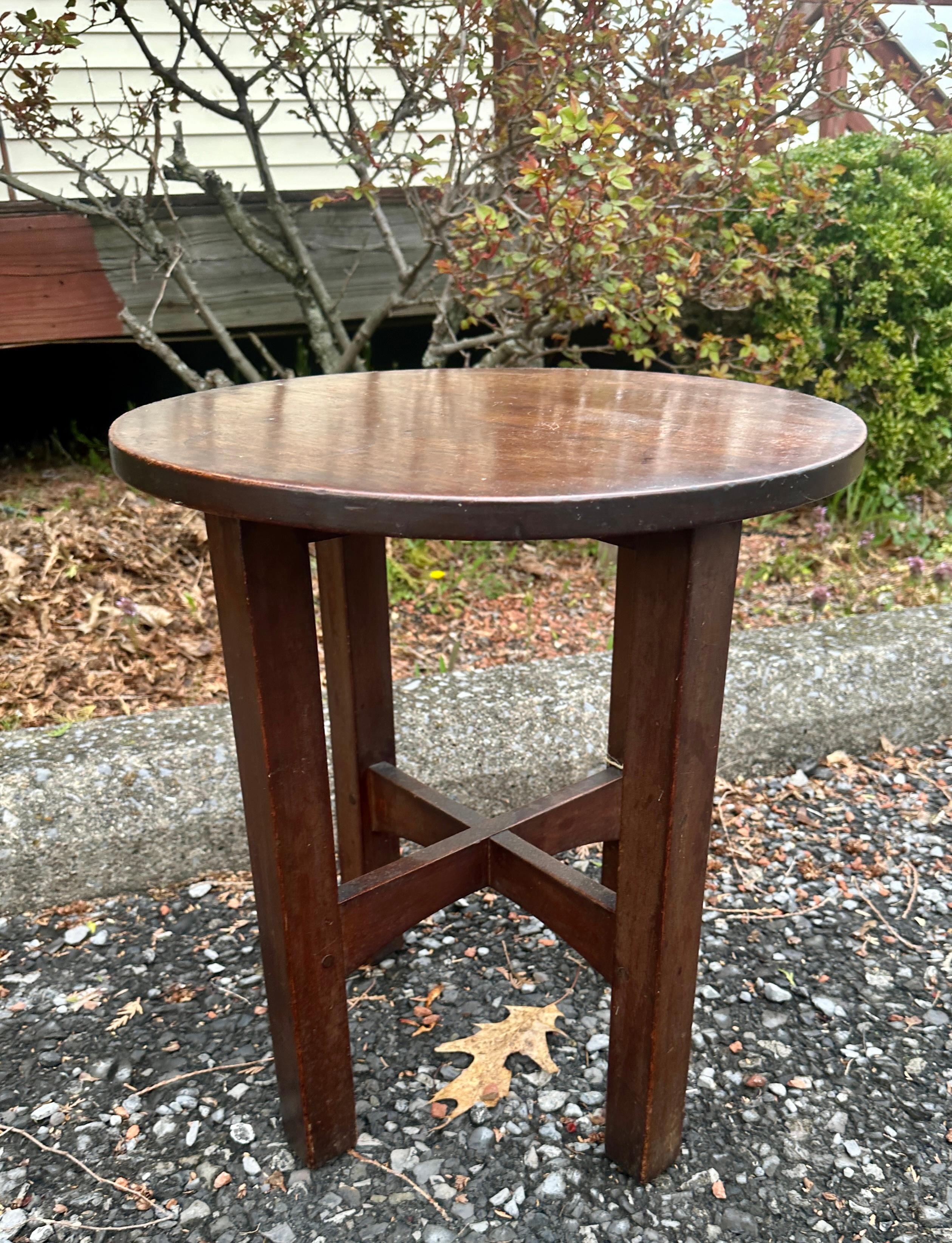 Antique Gustav Stickley Tabouret, Marked - W7243   ON SALE NOW. For Sale 5