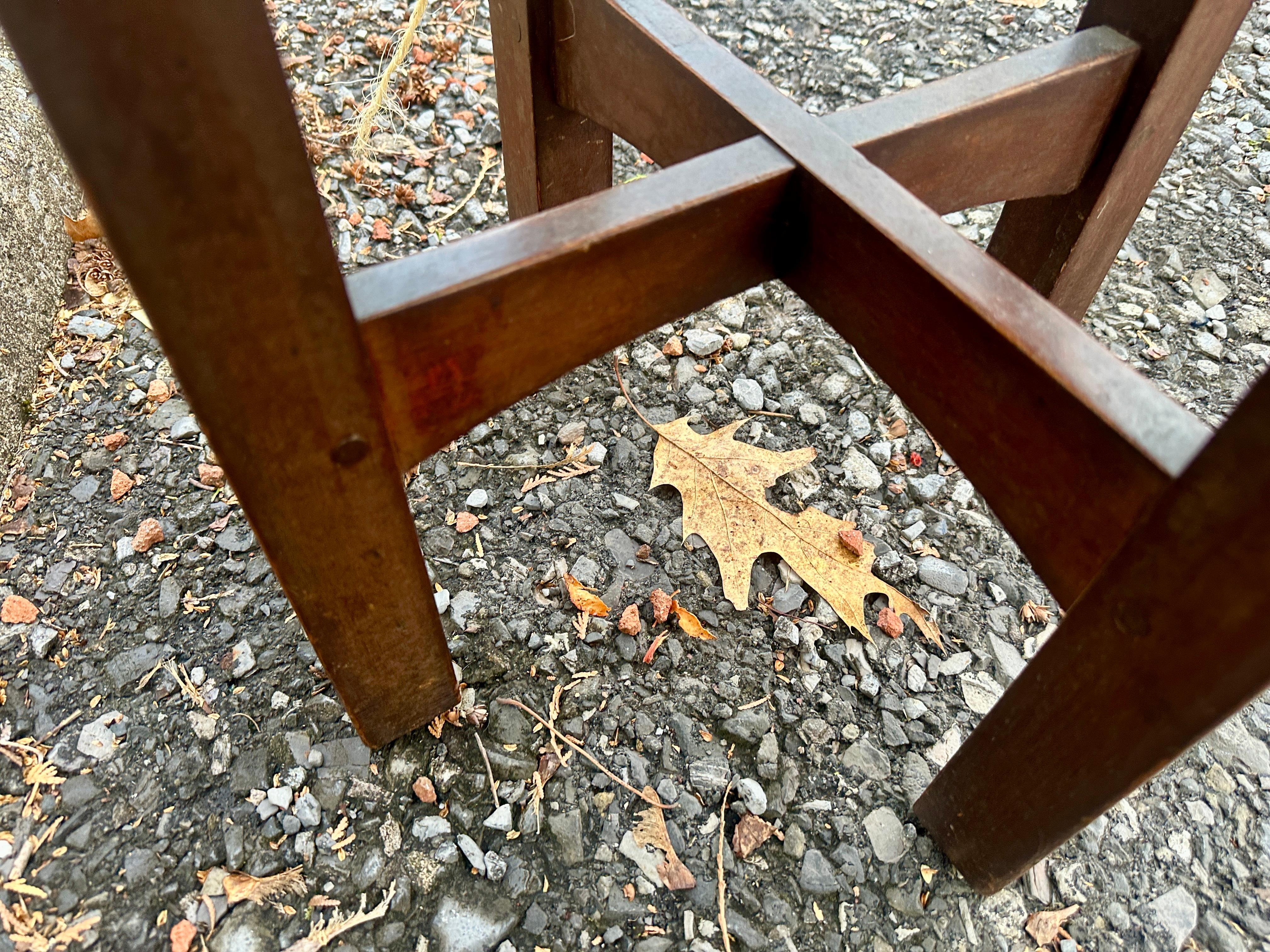 Antique Gustav Stickley Tabouret, Marked - W7243   ON SALE NOW. For Sale 9
