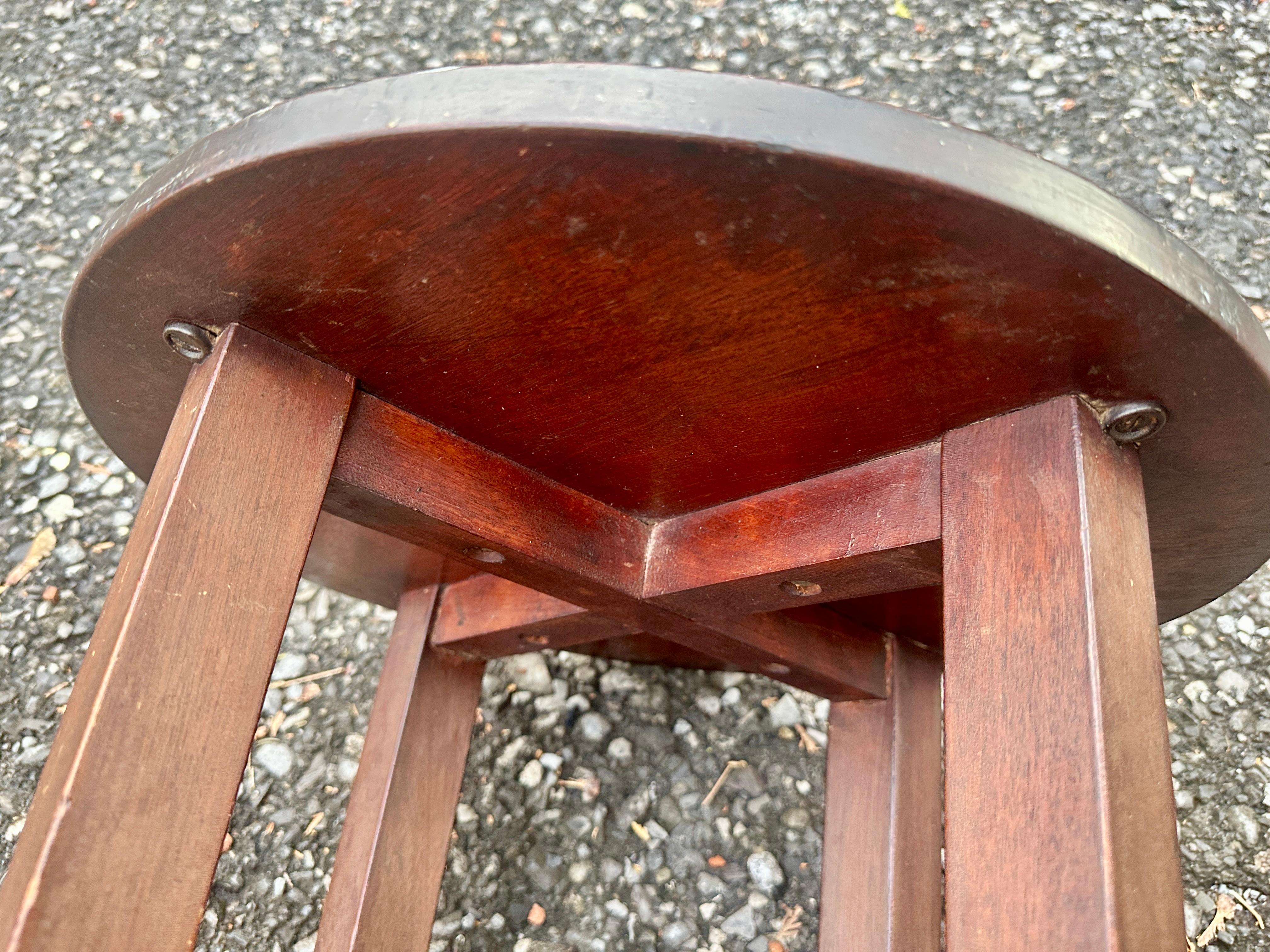 Antique Gustav Stickley Tabouret, Marked - W7243   ON SALE NOW. For Sale 11